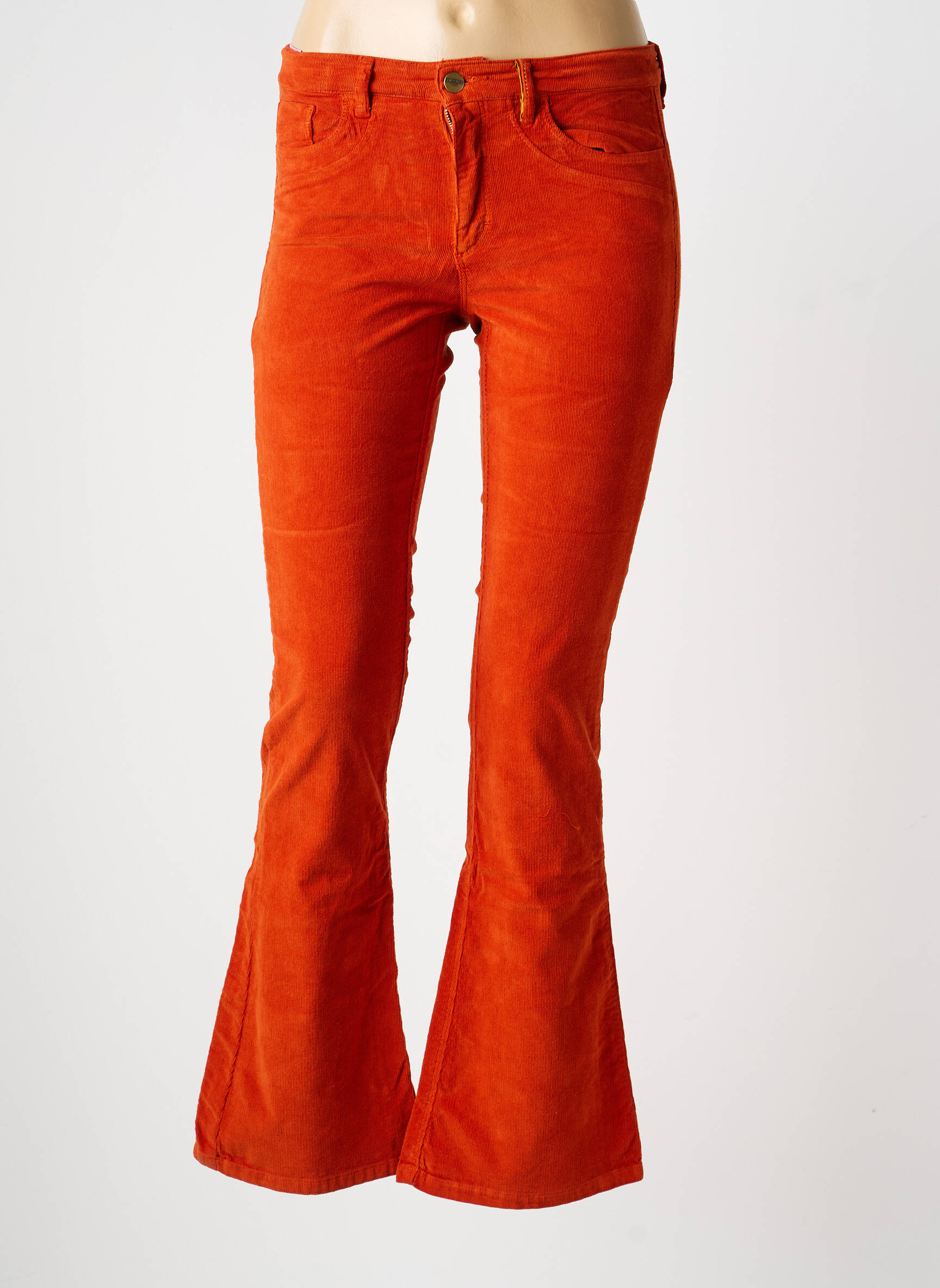 Pantalon evazat mărime normală mărime normală portocalie COUTURIST femeie