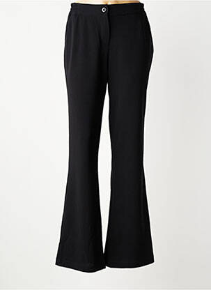 Pantalon evazat talie elastică mărime normală negru COUTURIST femeie