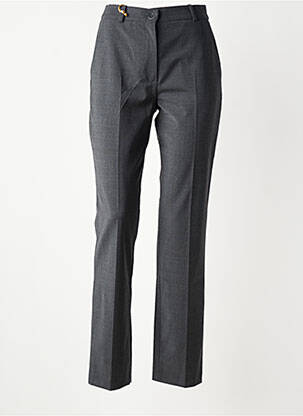 Pantalon chino închidere cu fermoar sub clapetă cu nasturi talie înaltă gri COUTURIST femeie