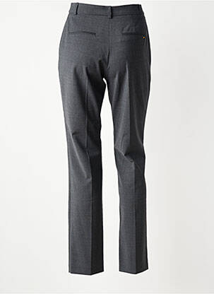 Pantalon chino închidere cu fermoar sub clapetă cu nasturi talie înaltă gri COUTURIST femeie