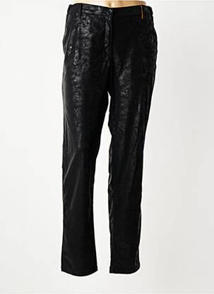 Pantalon chino închidere cu fermoar sub clapetă cu nasturi negru COUTURIST femeie