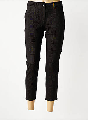 Pantalon 7/8 talie cu cleme negru COUTURIST femeie