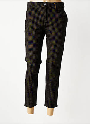Pantalon 7/8 talie cu cleme mărime normală negru COUTURIST femeie