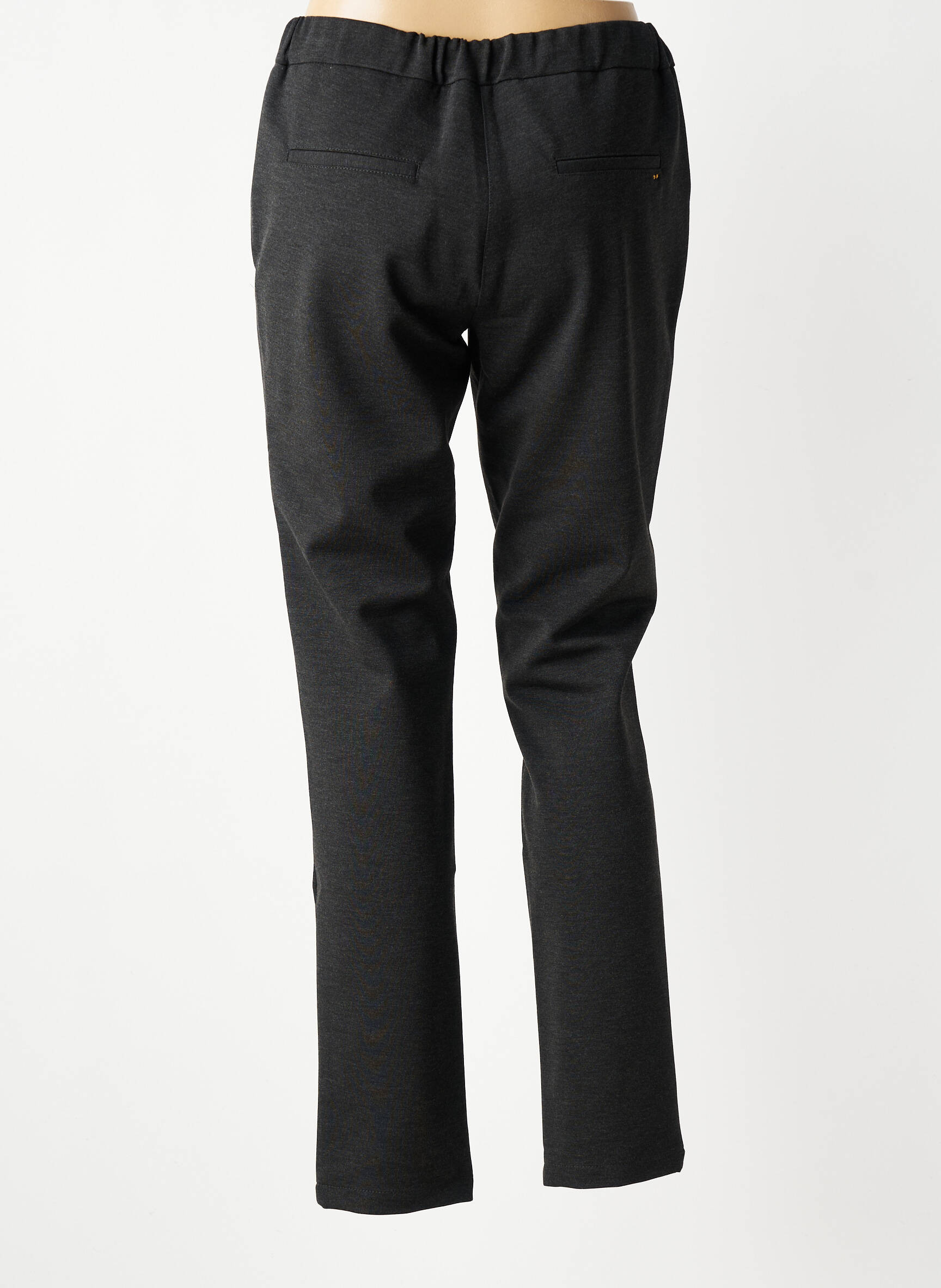 Pantalon chino închidere cu fermoar sub clapetă cu nasturi mărime normală gri COUTURIST femeie