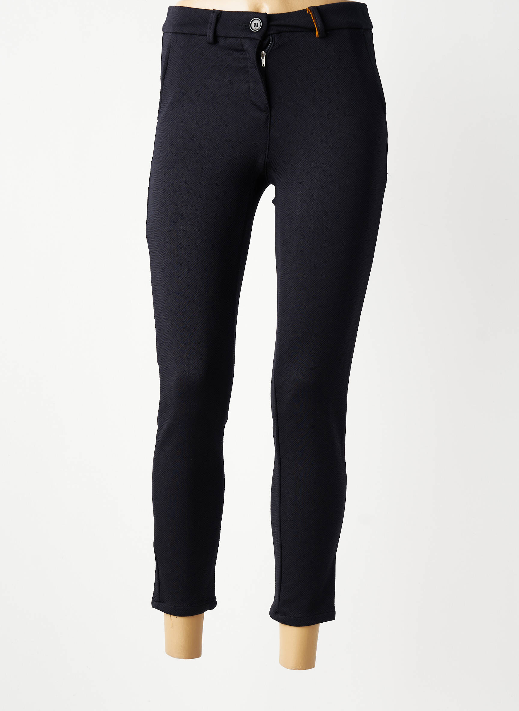Pantalon 7/8 elasticitate mărime normală negru COUTURIST femeie
