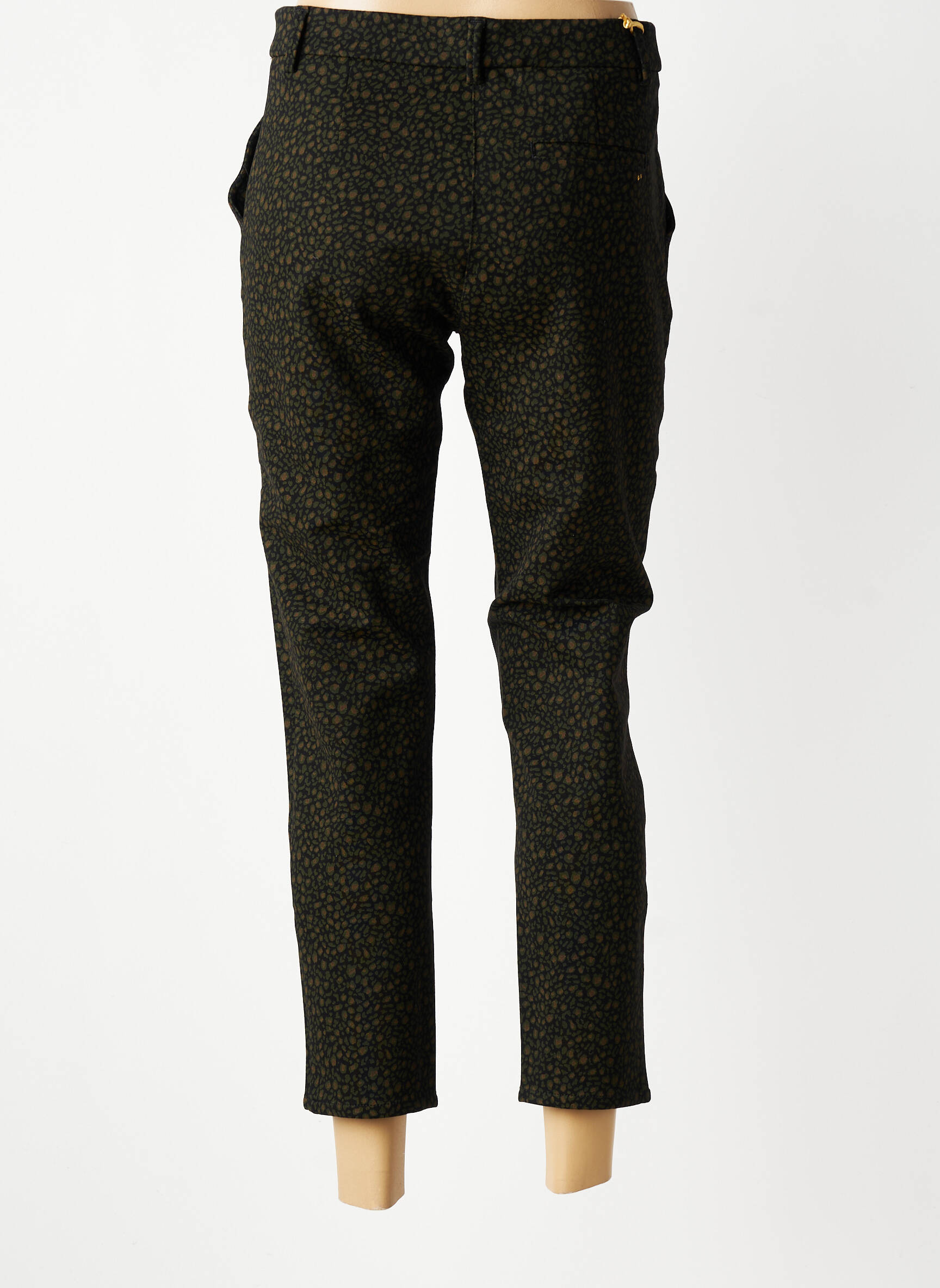 Pantalon 7/8 talie cu cleme mărime normală negru COUTURIST femeie