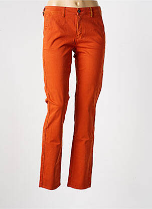 Pantalon slim buzunare portocalie COUTURIST femeie