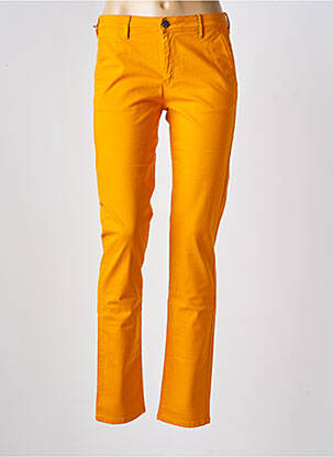 Pantalon slim buzunare galben COUTURIST femeie