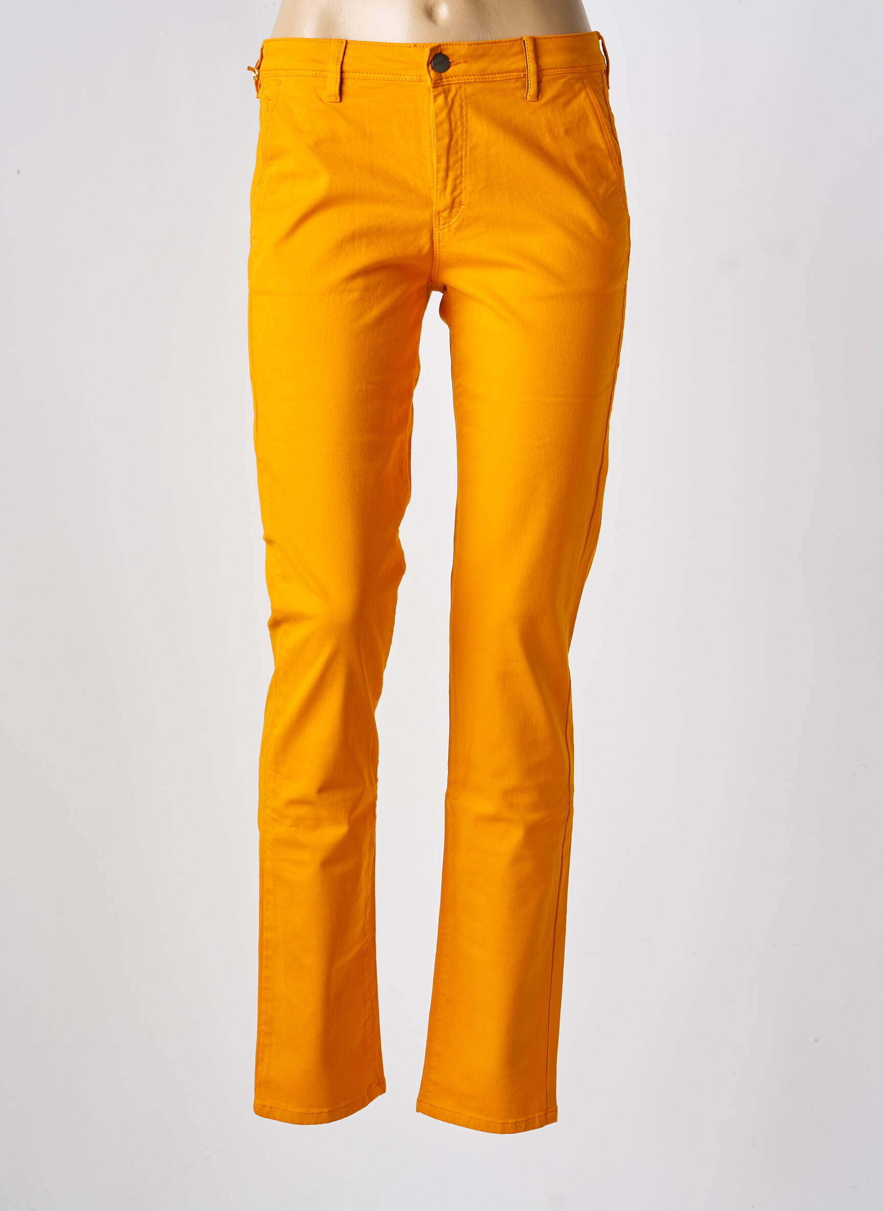 Pantalon slim buzunare galben COUTURIST femeie