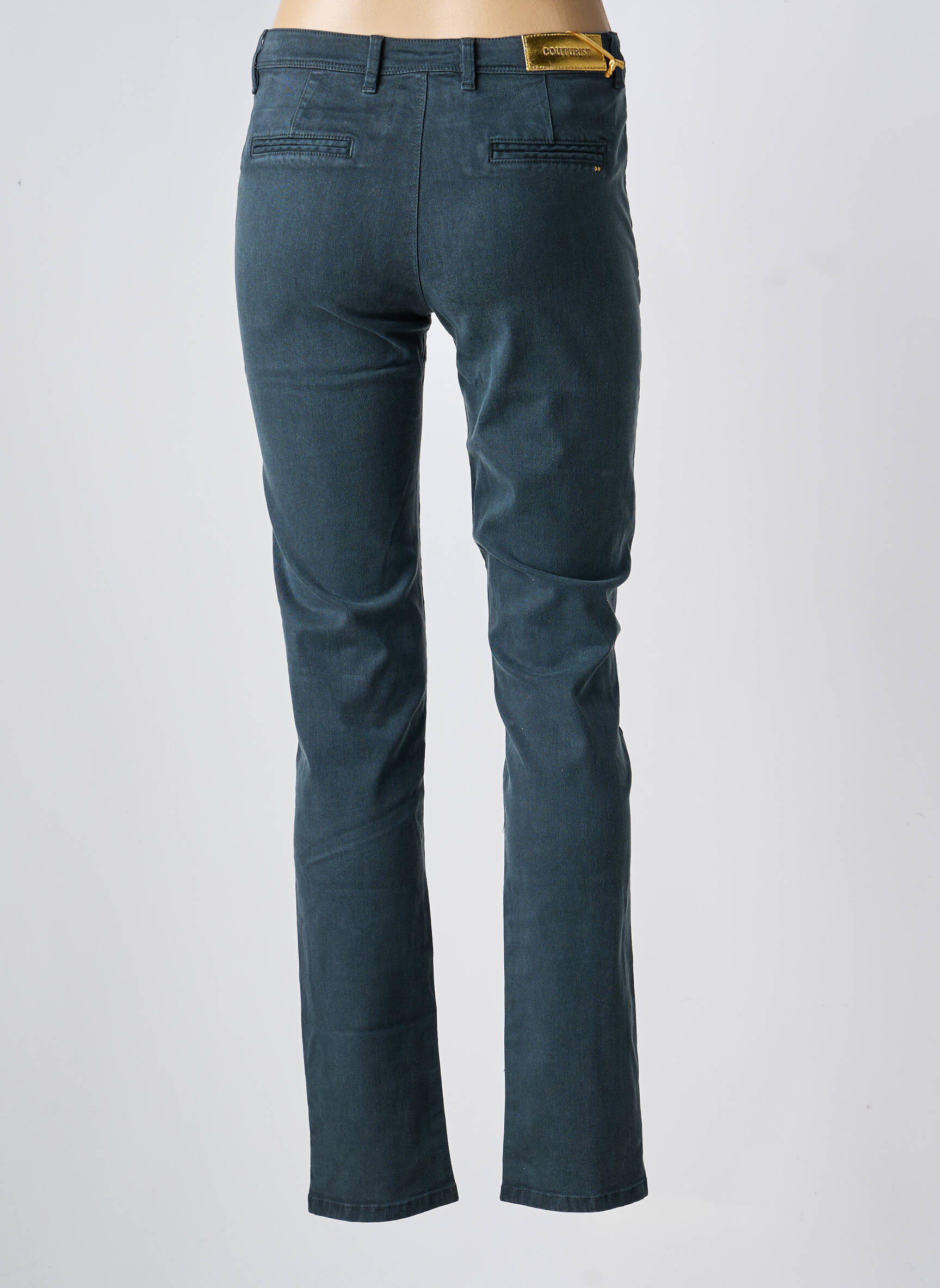 Pantalon slim buzunare gri COUTURIST femeie