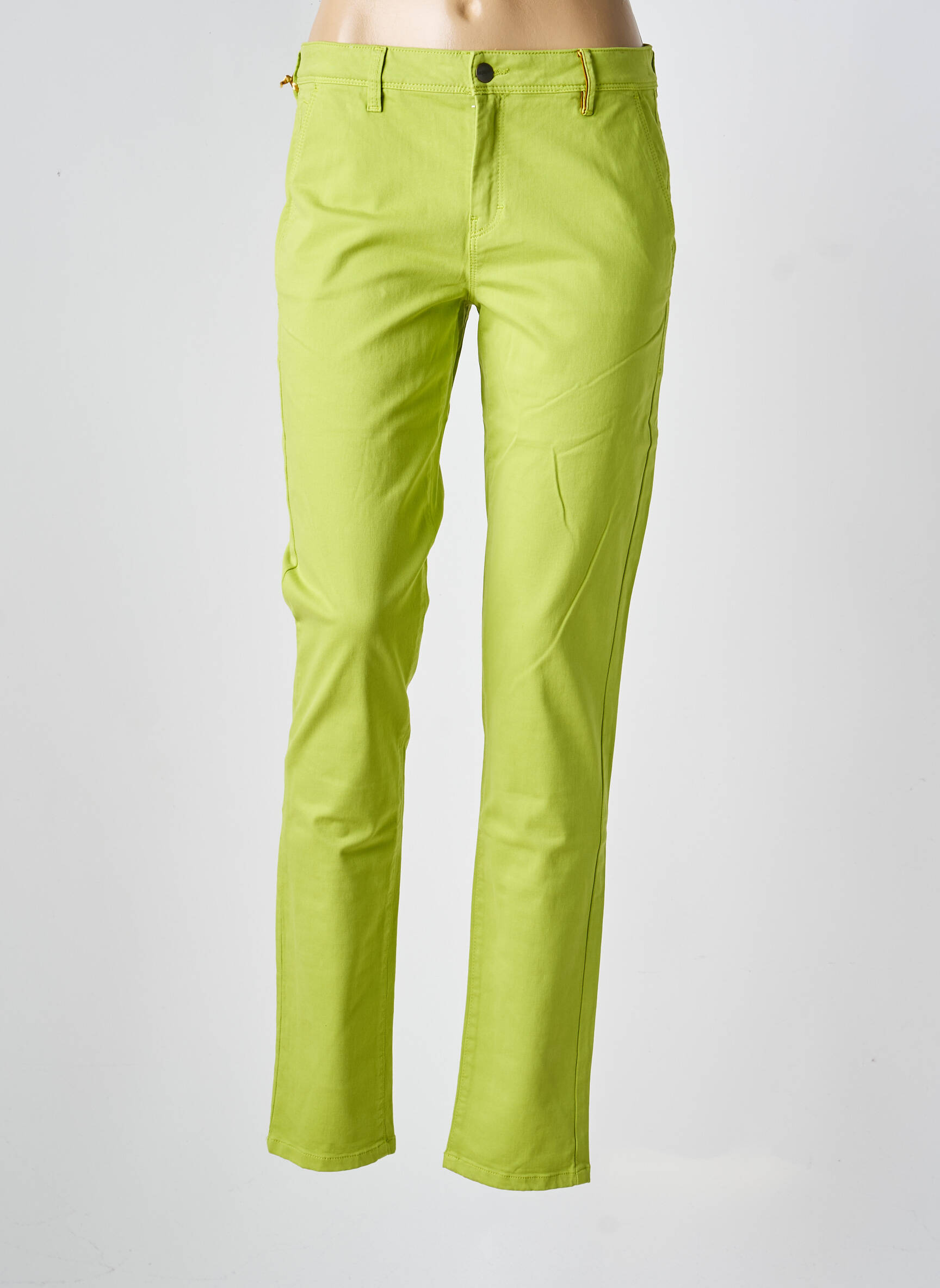 Pantalon slim buzunare verde COUTURIST femeie