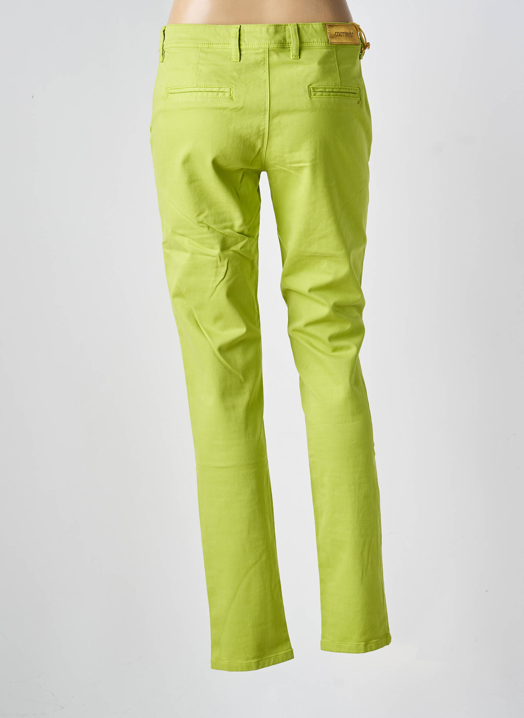 Pantalon slim buzunare verde COUTURIST femeie