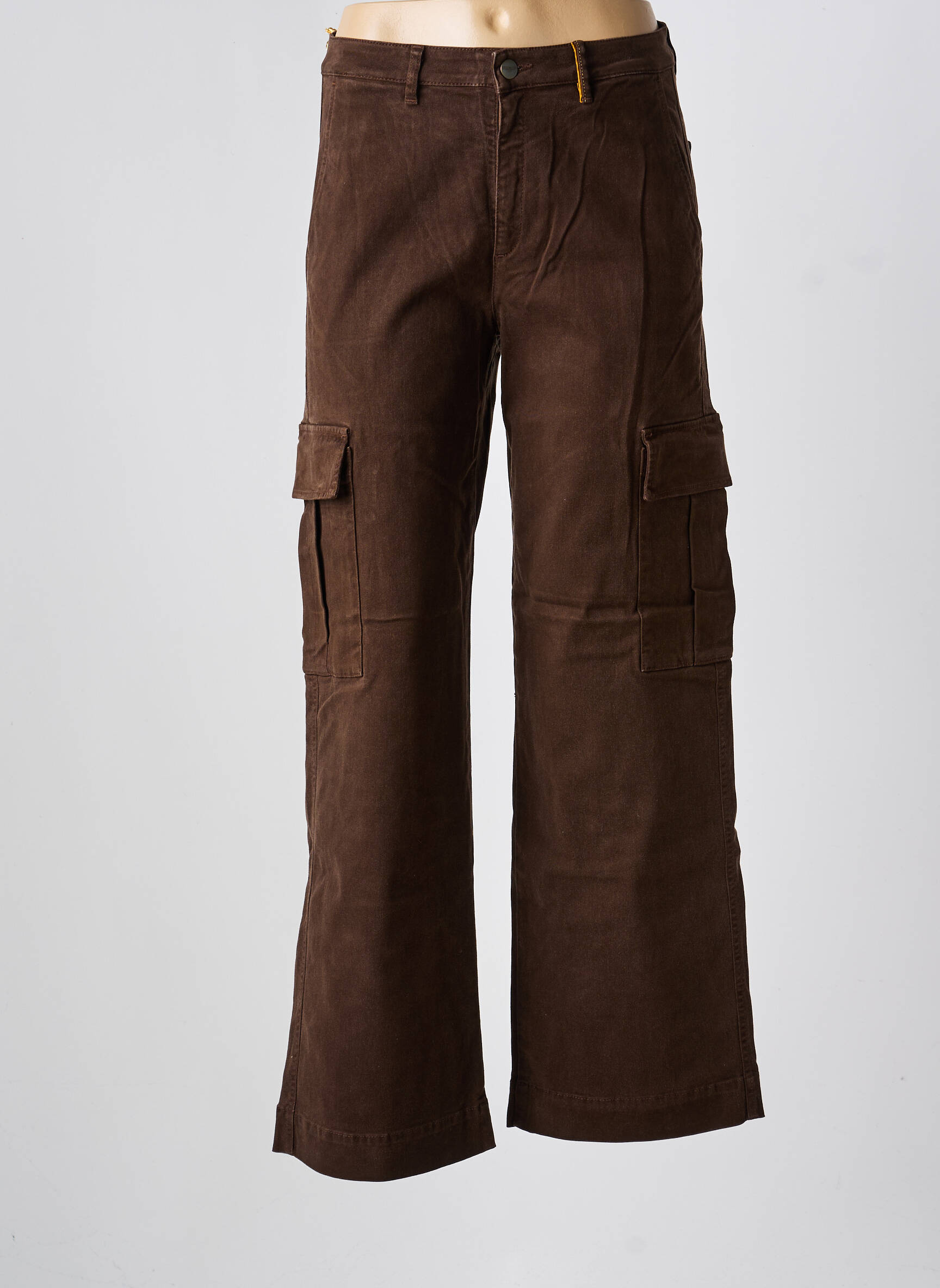 Pantalon cargo buzunare maro COUTURIST femeie