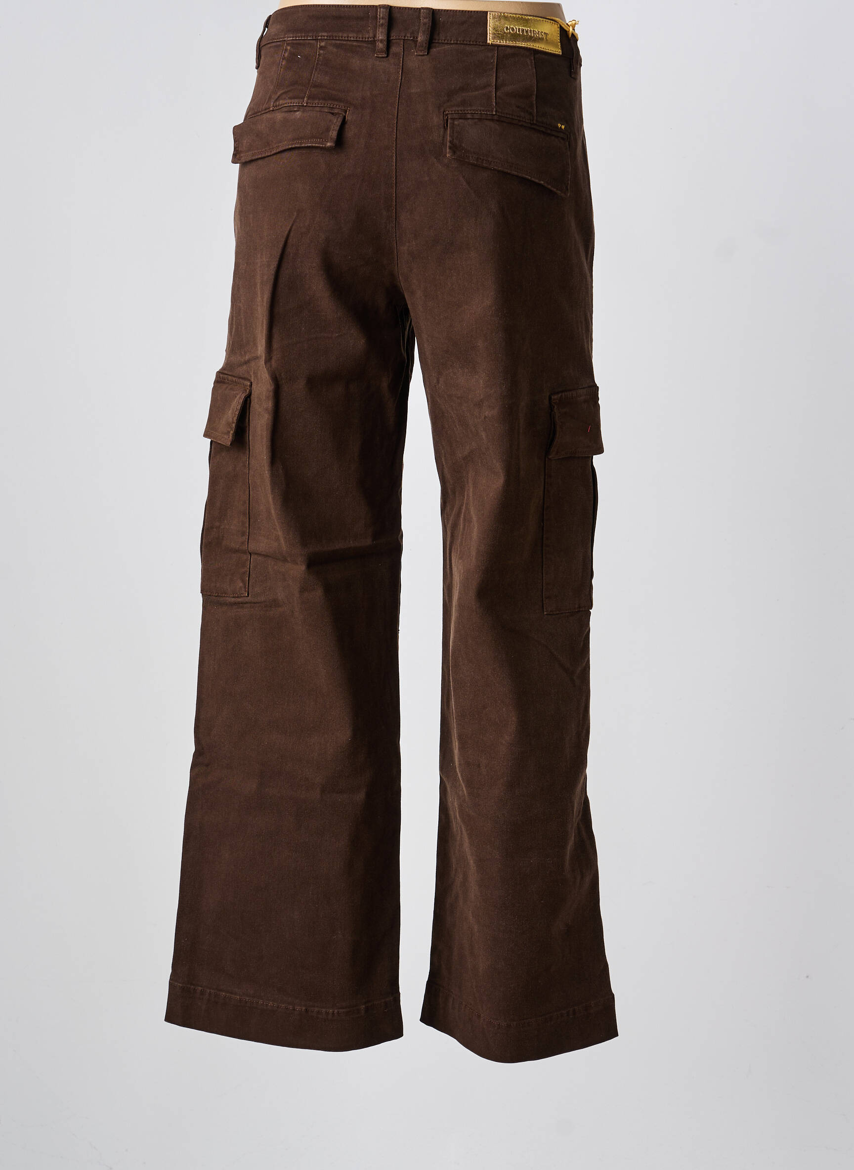 Pantalon cargo buzunare maro COUTURIST femeie