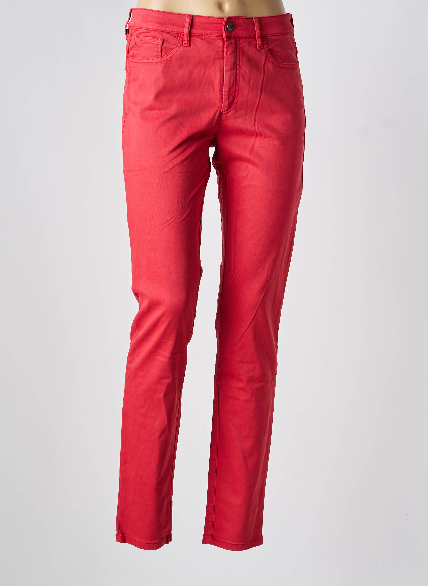 Pantalon slim buzunare roșu COUTURIST femeie