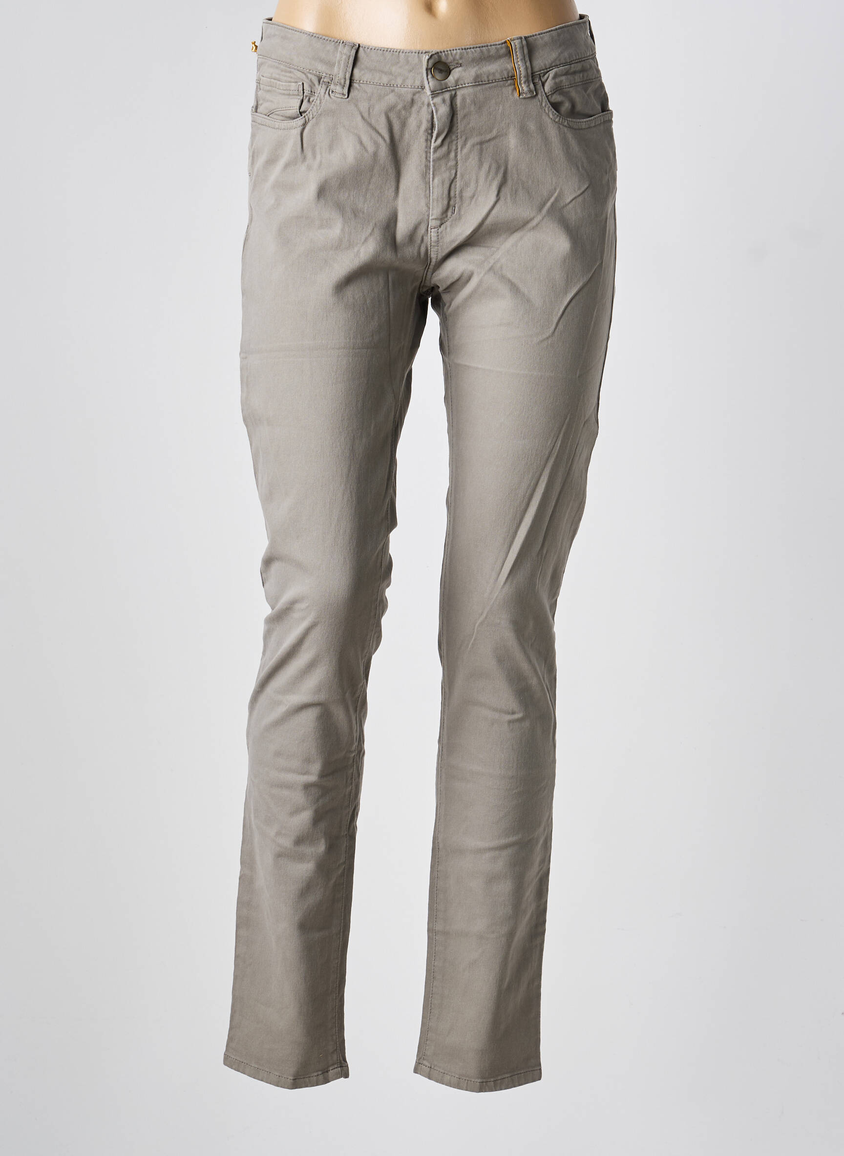 Pantalon slim buzunare gri COUTURIST femeie