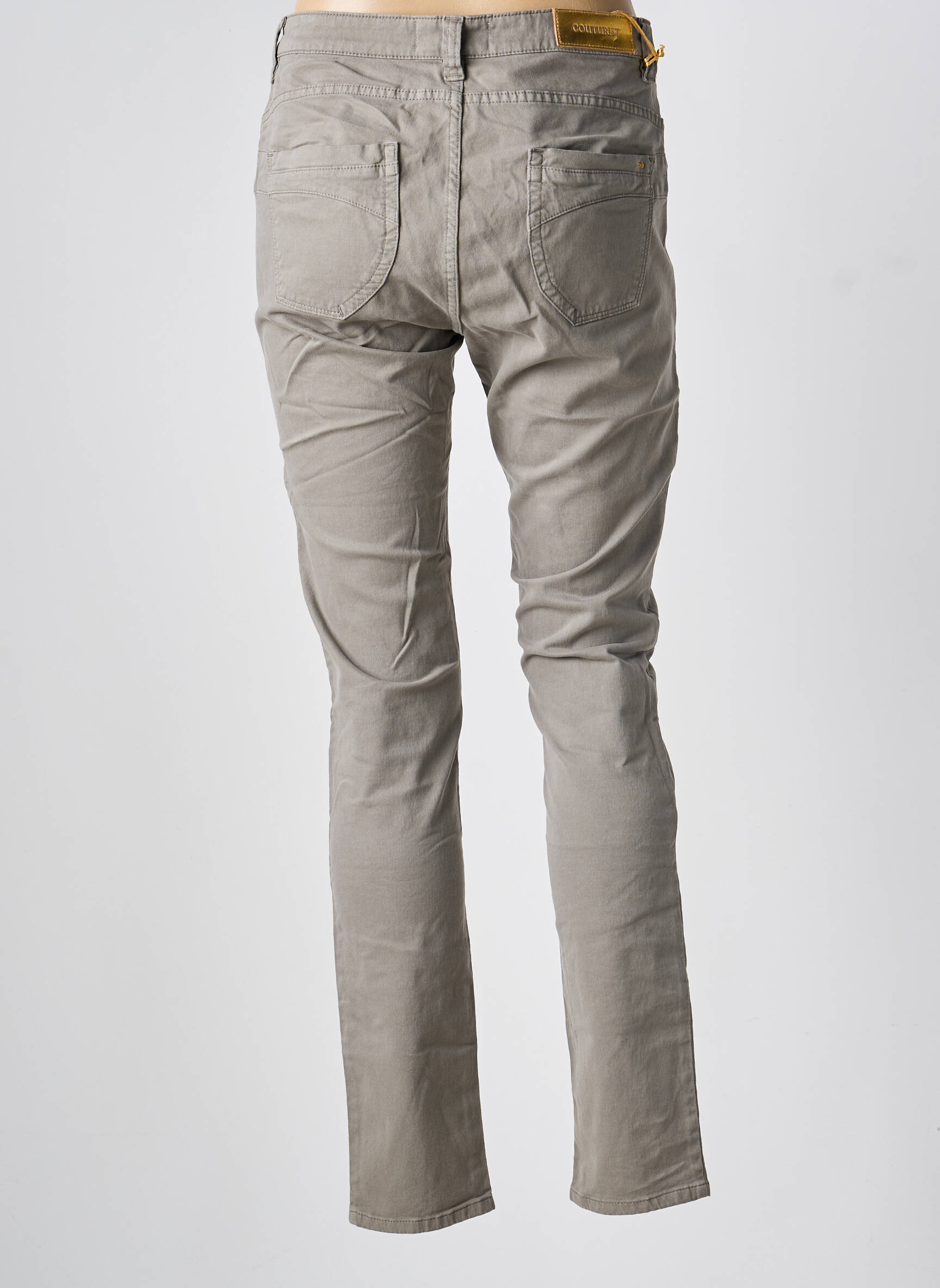 Pantalon slim buzunare gri COUTURIST femeie