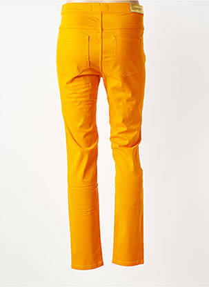 Pantalon slim talie elastică galben COUTURIST femeie