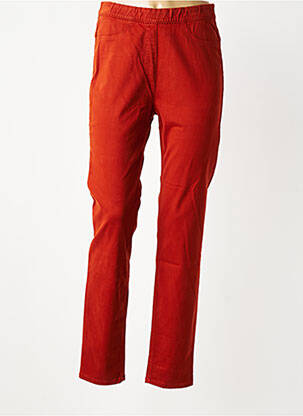 Pantalon slim talie elastică portocalie COUTURIST femeie