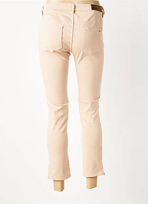 Pantalon 7/8 închidere cu fermoar sub clapetă cu nasturi bej COUTURIST femeie