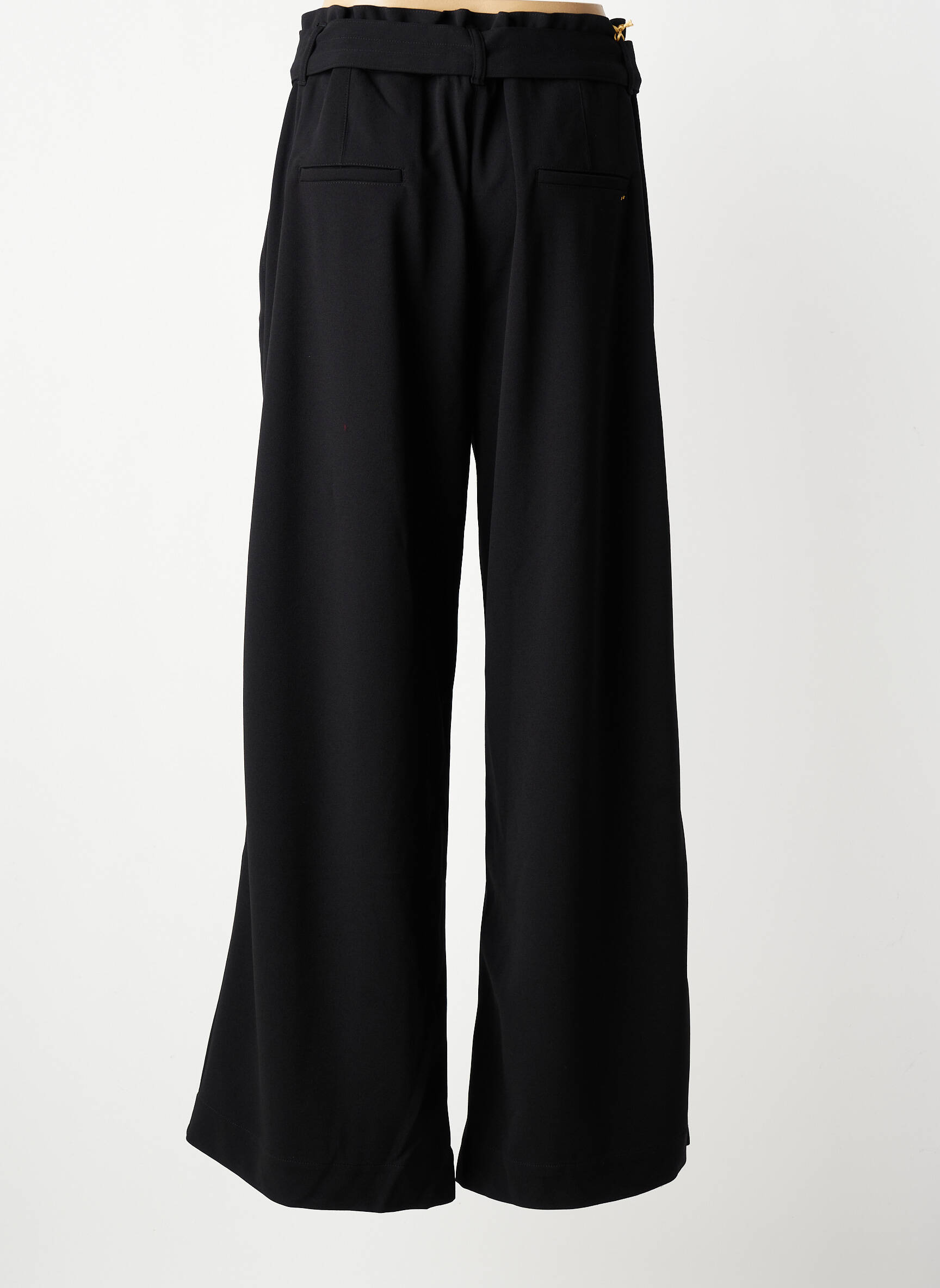 Pantalon evazat talie elastică mărime normală negru COUTURIST femeie
