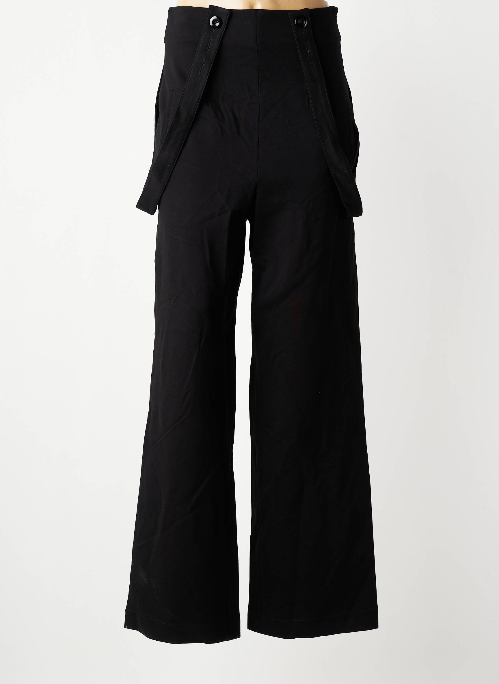 Pantalon evazat croială evazată negru COUTURIST femeie