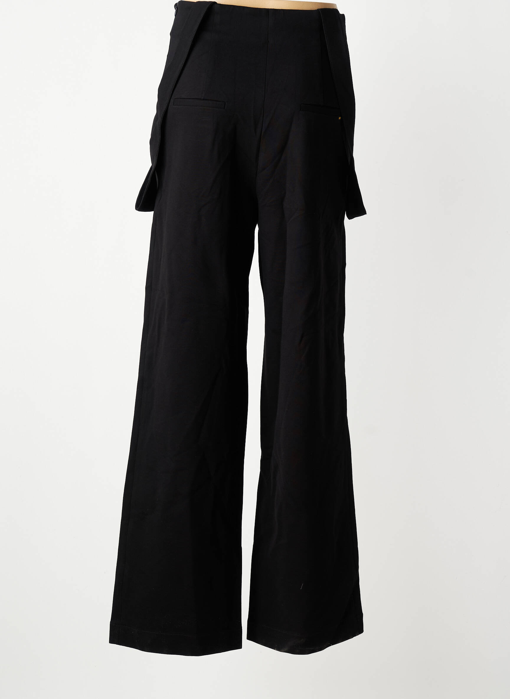 Pantalon evazat croială evazată negru COUTURIST femeie