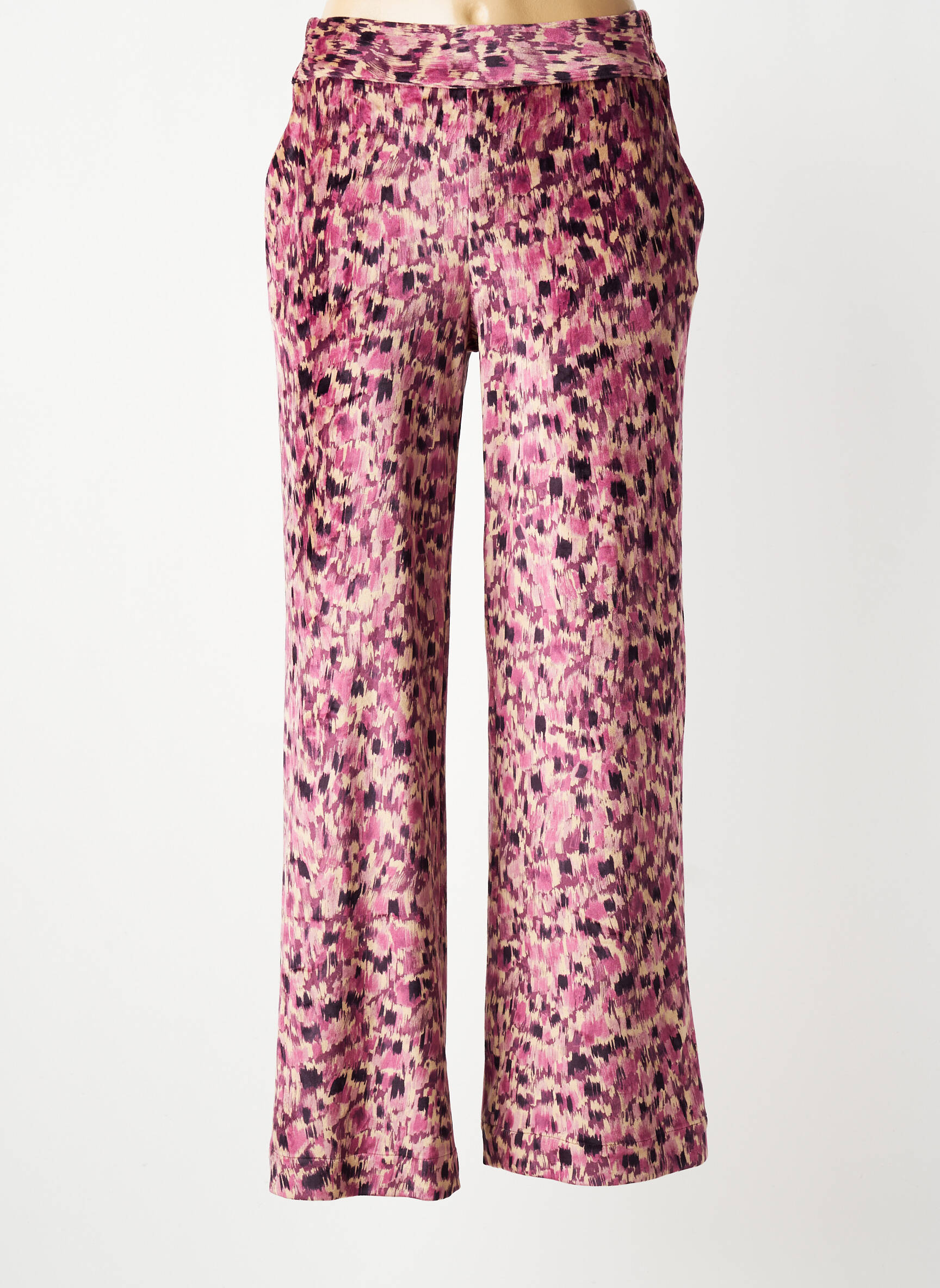 Pantalon drept talie elastică violet COUTURIST femeie