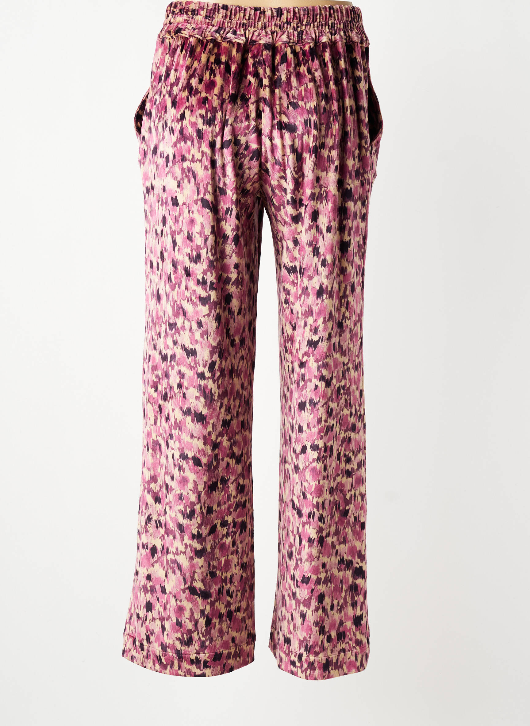 Pantalon drept talie elastică violet COUTURIST femeie
