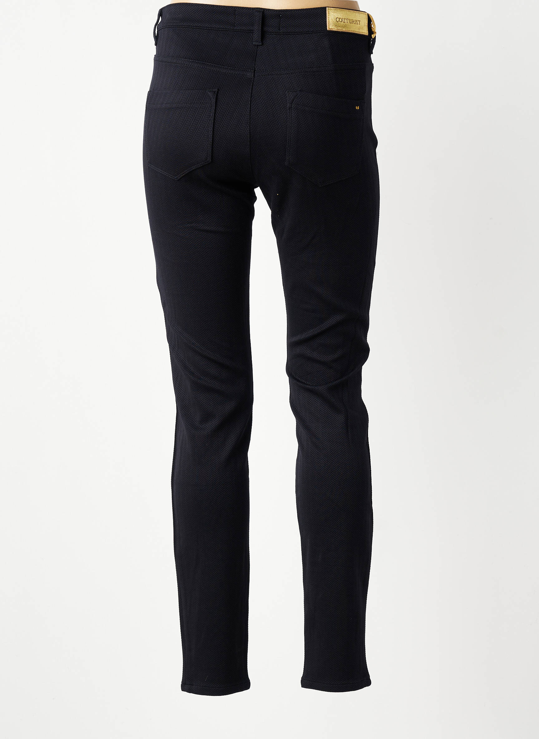 Pantalon slim buzunare negru COUTURIST femeie
