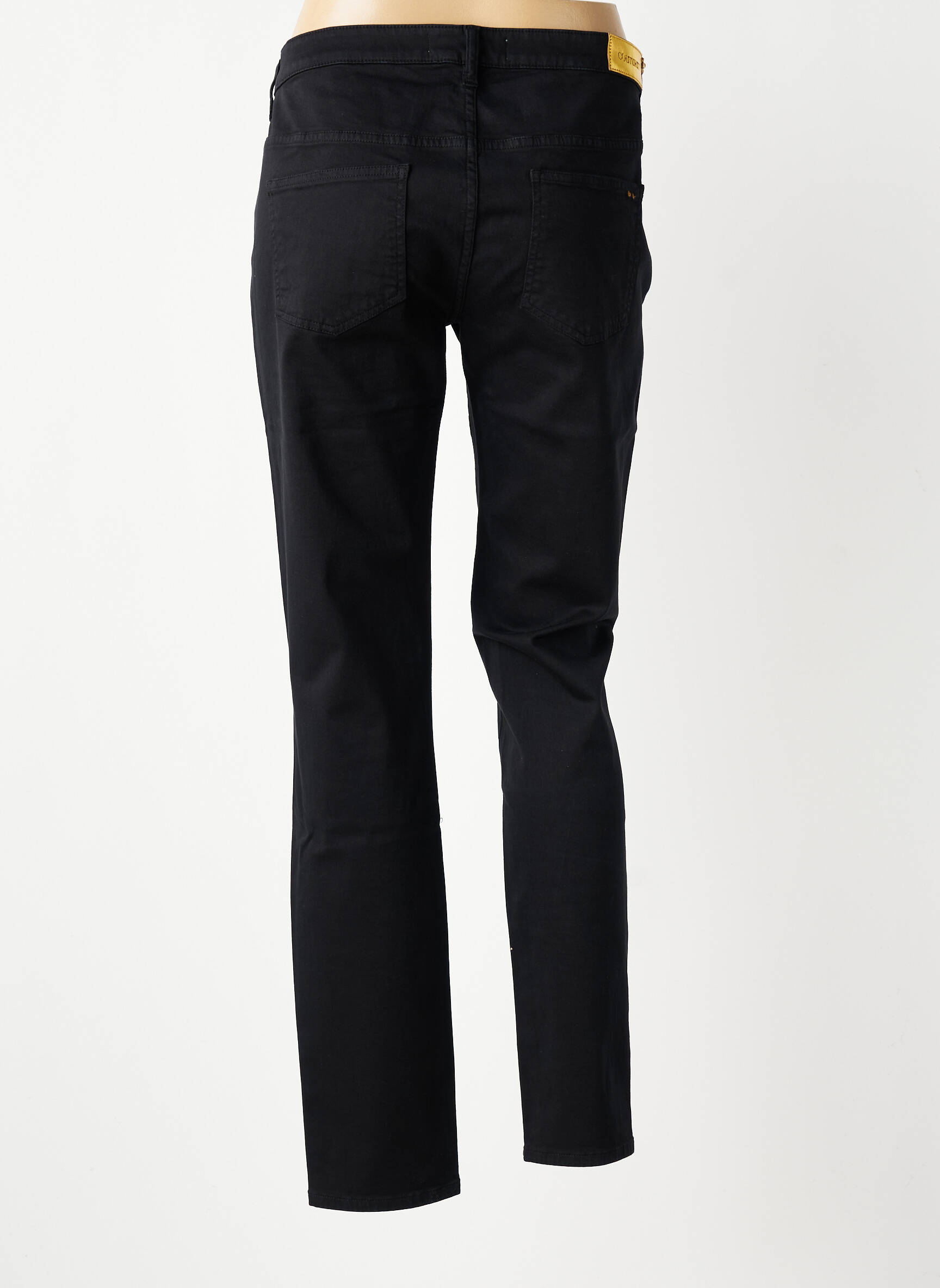 Pantalon slim țesătură poplin mărime normală negru COUTURIST femeie