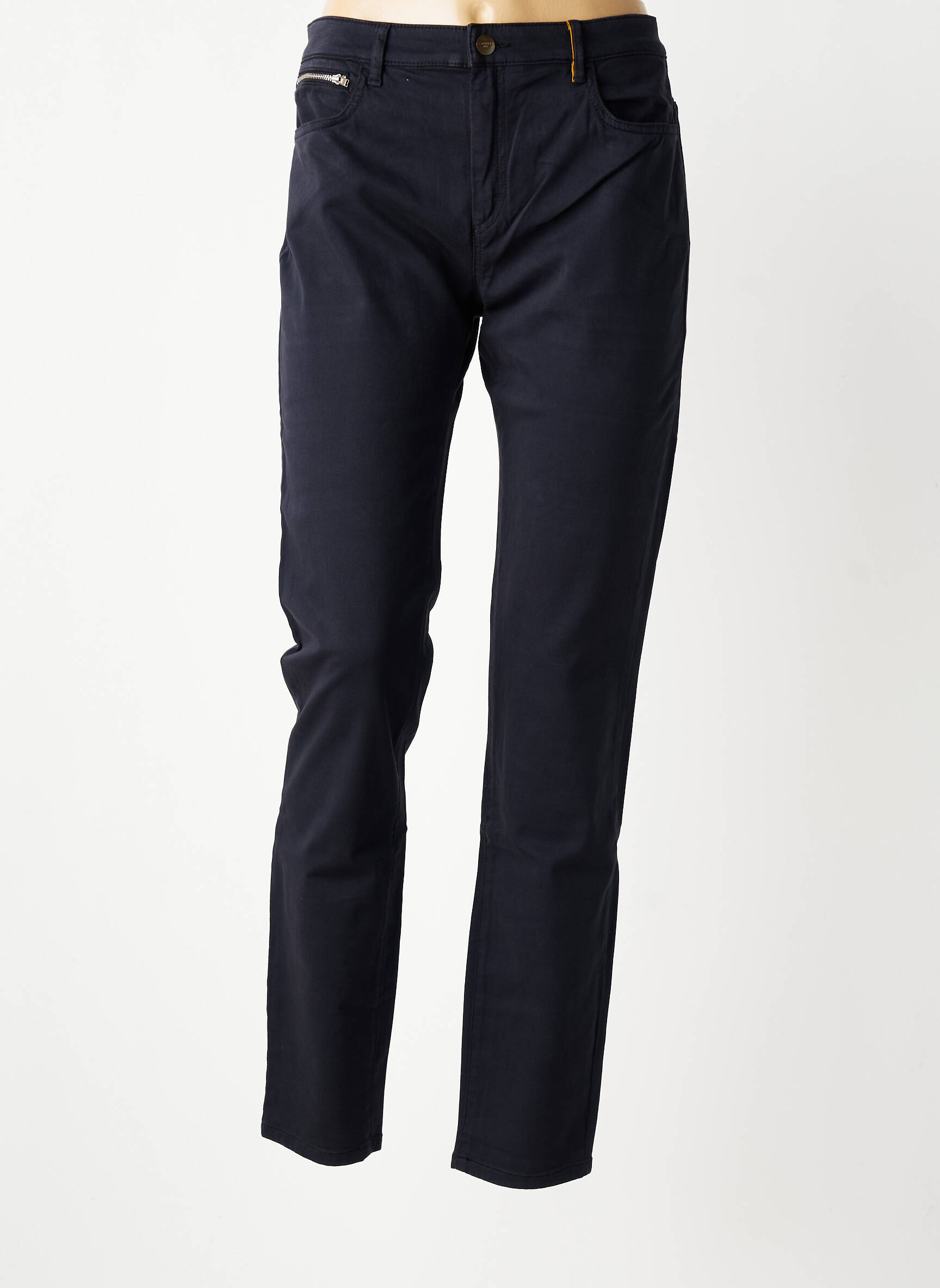 Pantalon slim țesătură poplin mărime normală albastru COUTURIST femeie