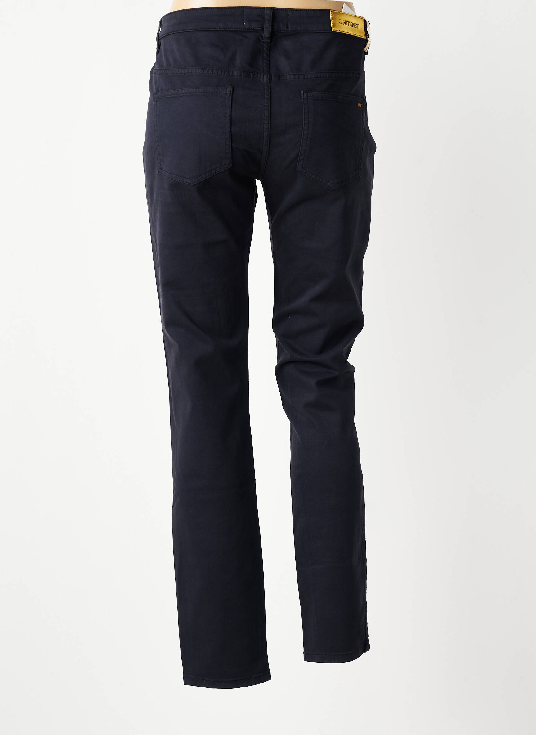 Pantalon slim țesătură poplin mărime normală albastru COUTURIST femeie