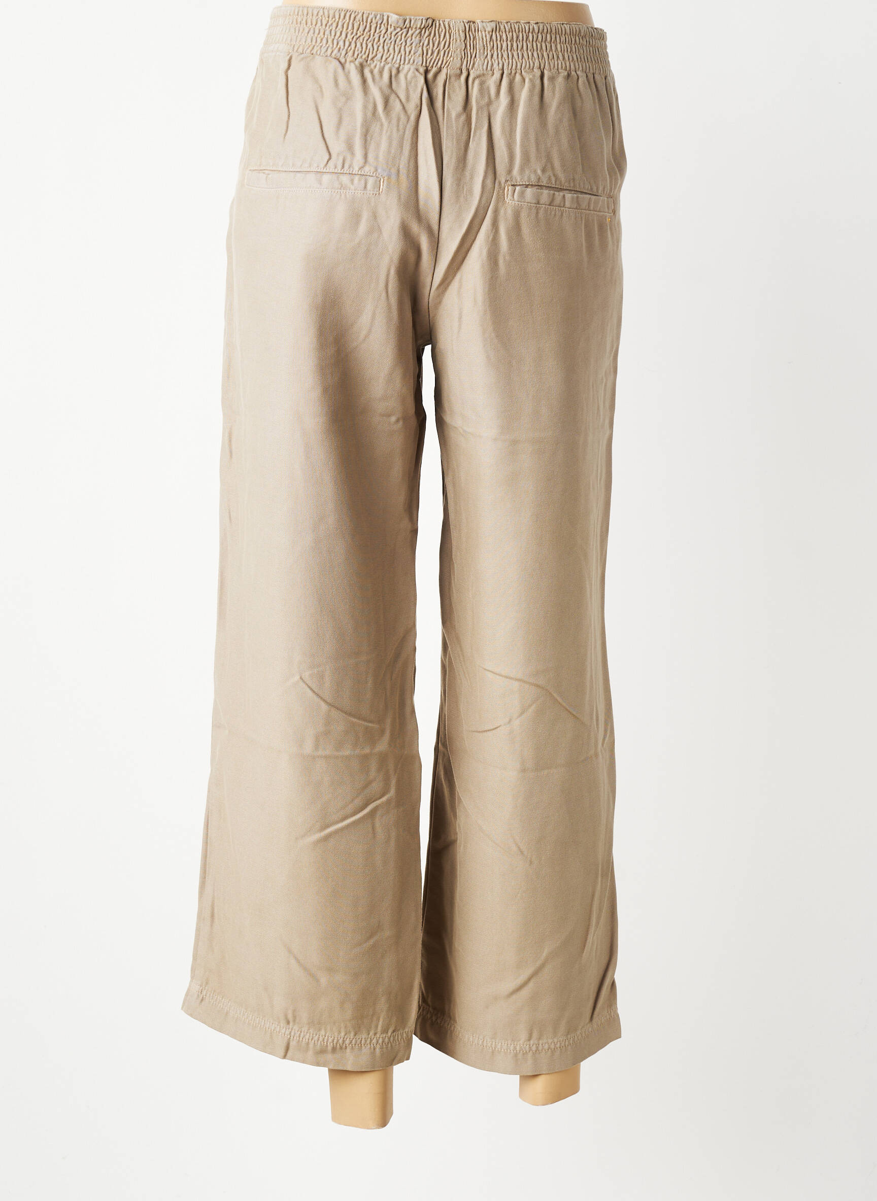Pantalon 7/8 talie elastică bej COUTURIST femeie
