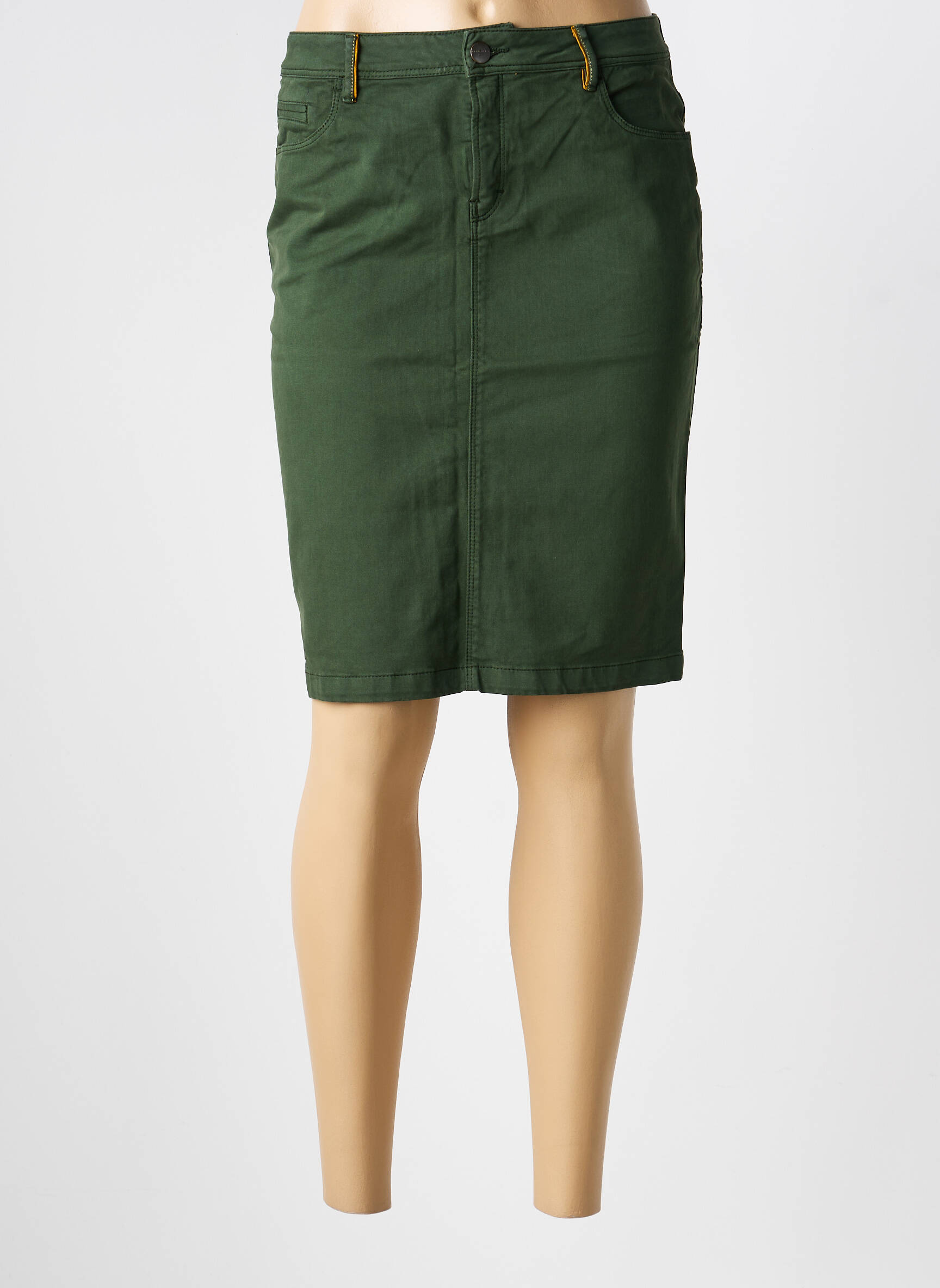 Fustă midi elasticitate verde COUTURIST femeie