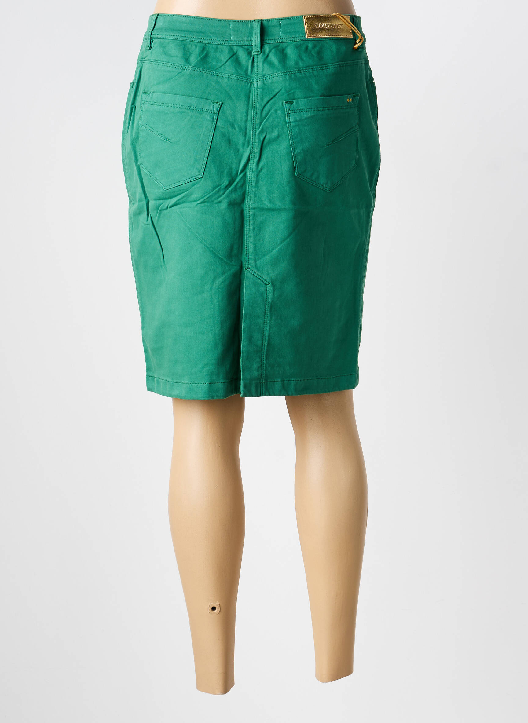 Fustă midi elasticitate verde deschis COUTURIST femeie