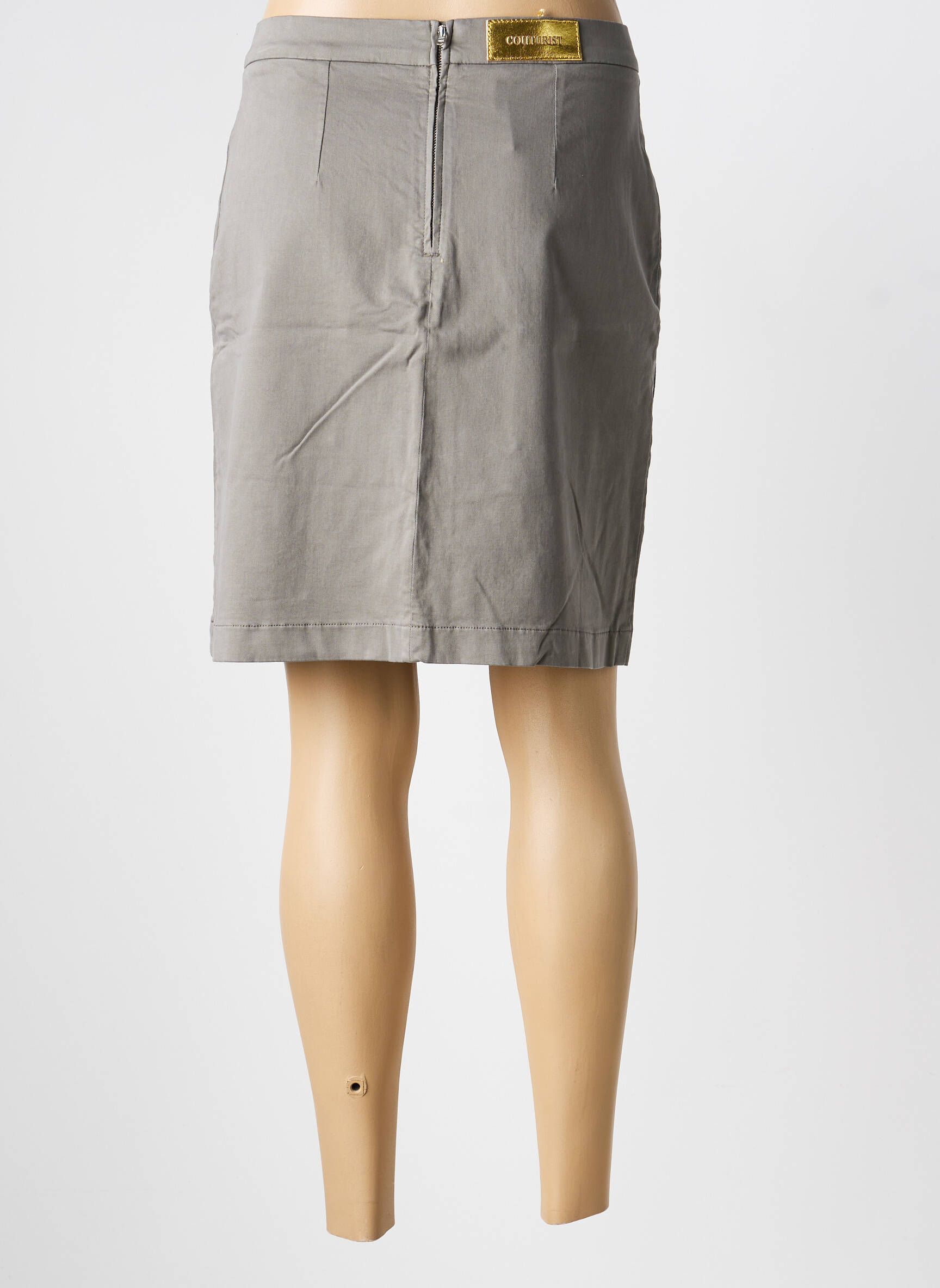 Fustă scurtă buzunare gri COUTURIST femeie