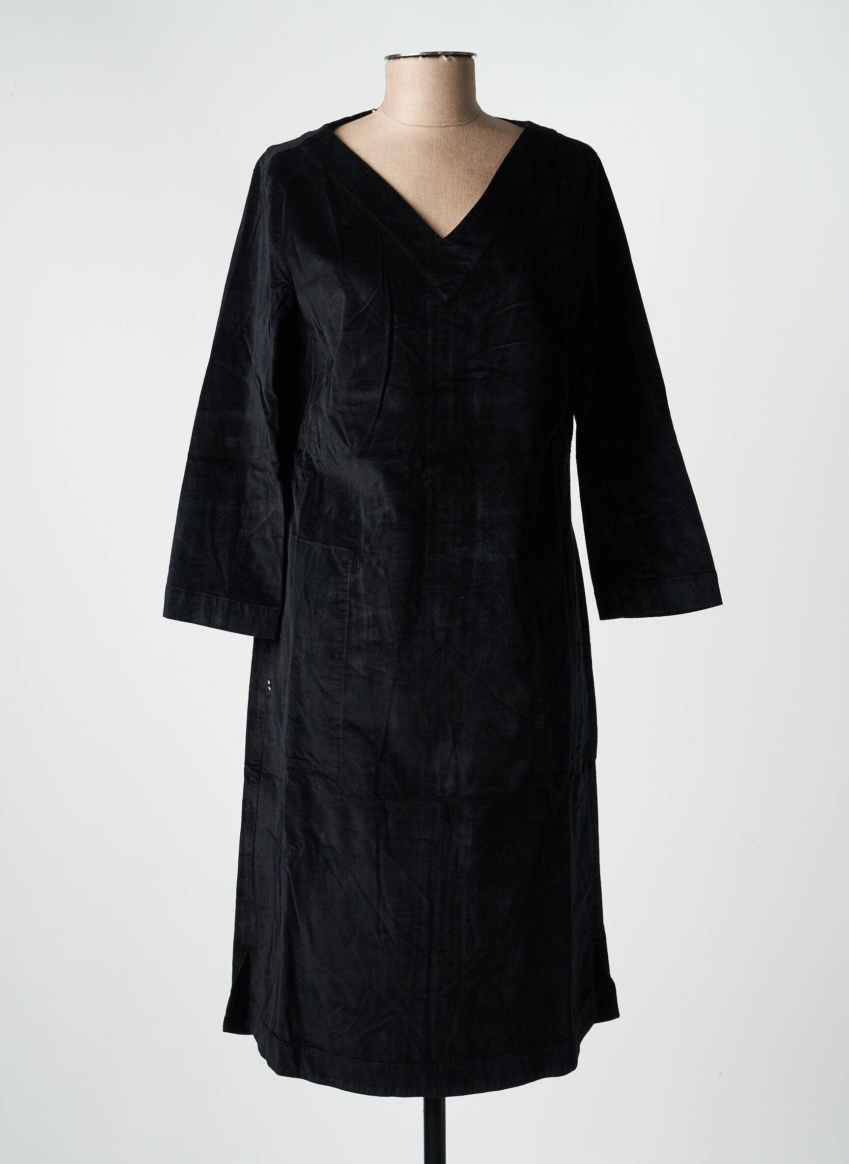 Rochie midi mâneci lungi mâneci lungi negru COUTURIST femeie