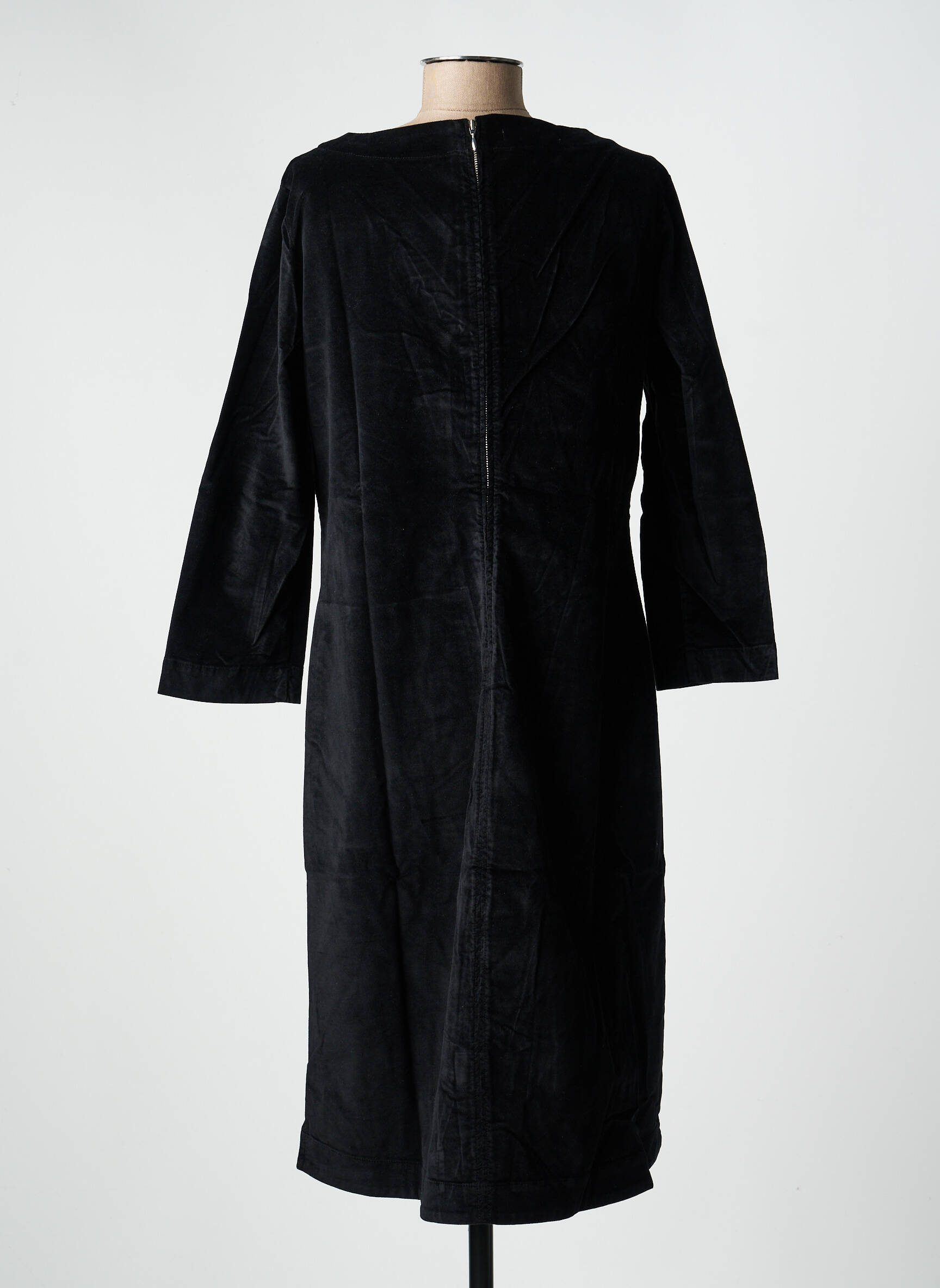 Rochie midi mâneci lungi mâneci lungi negru COUTURIST femeie