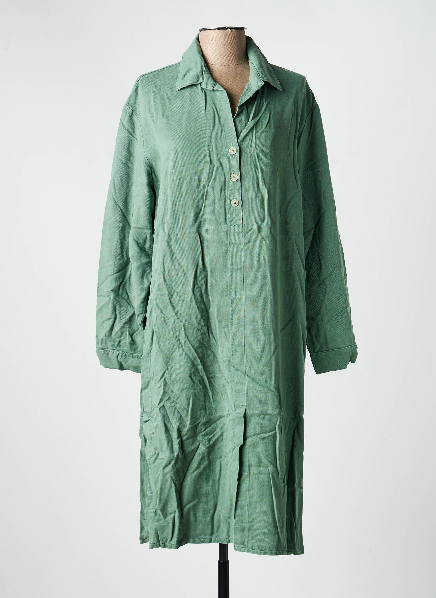 Rochie midi mâneci lungi mâneci lungi verde COUTURIST femeie