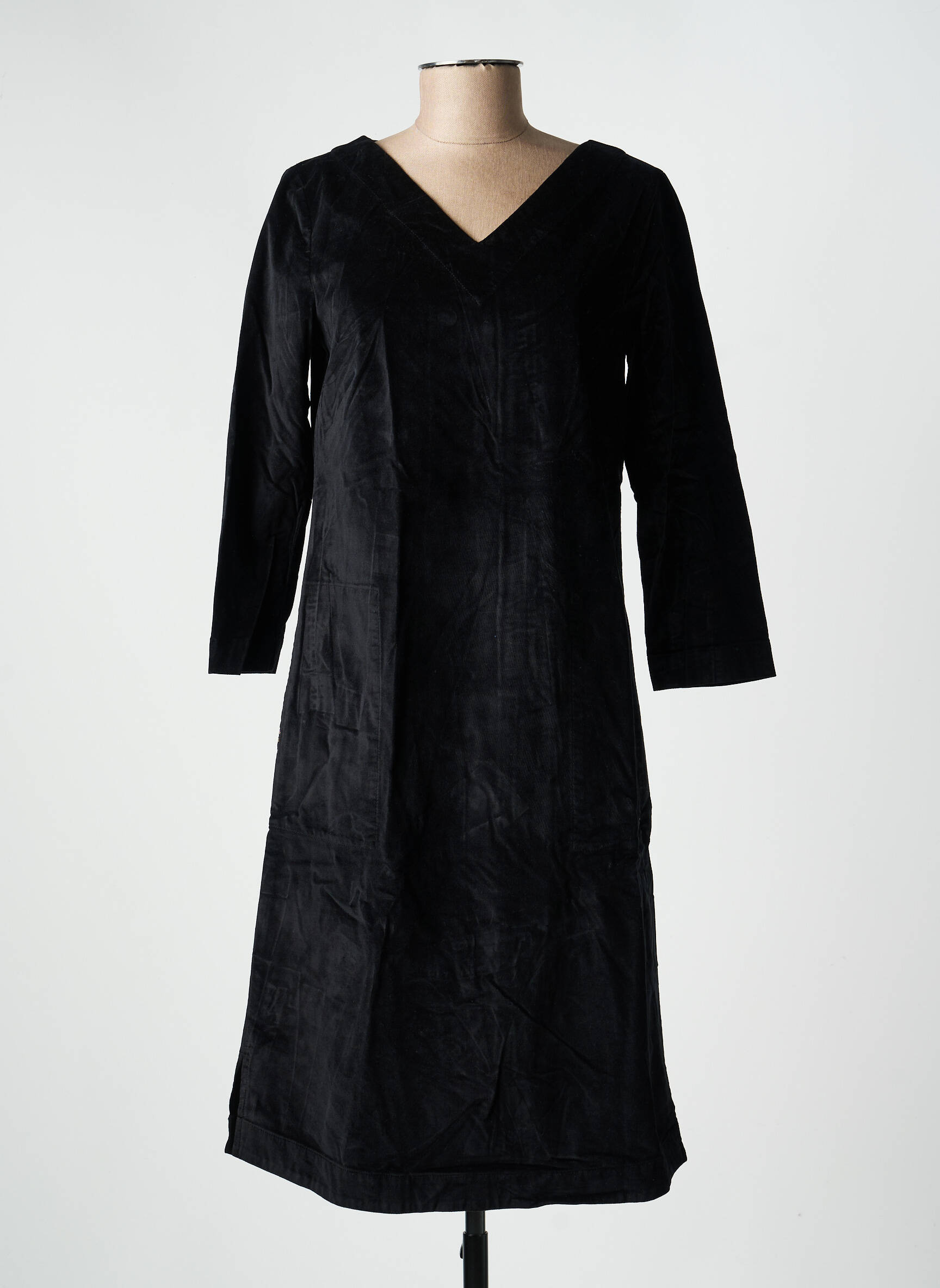 Rochie midi mâneci lungi mâneci lungi negru COUTURIST femeie