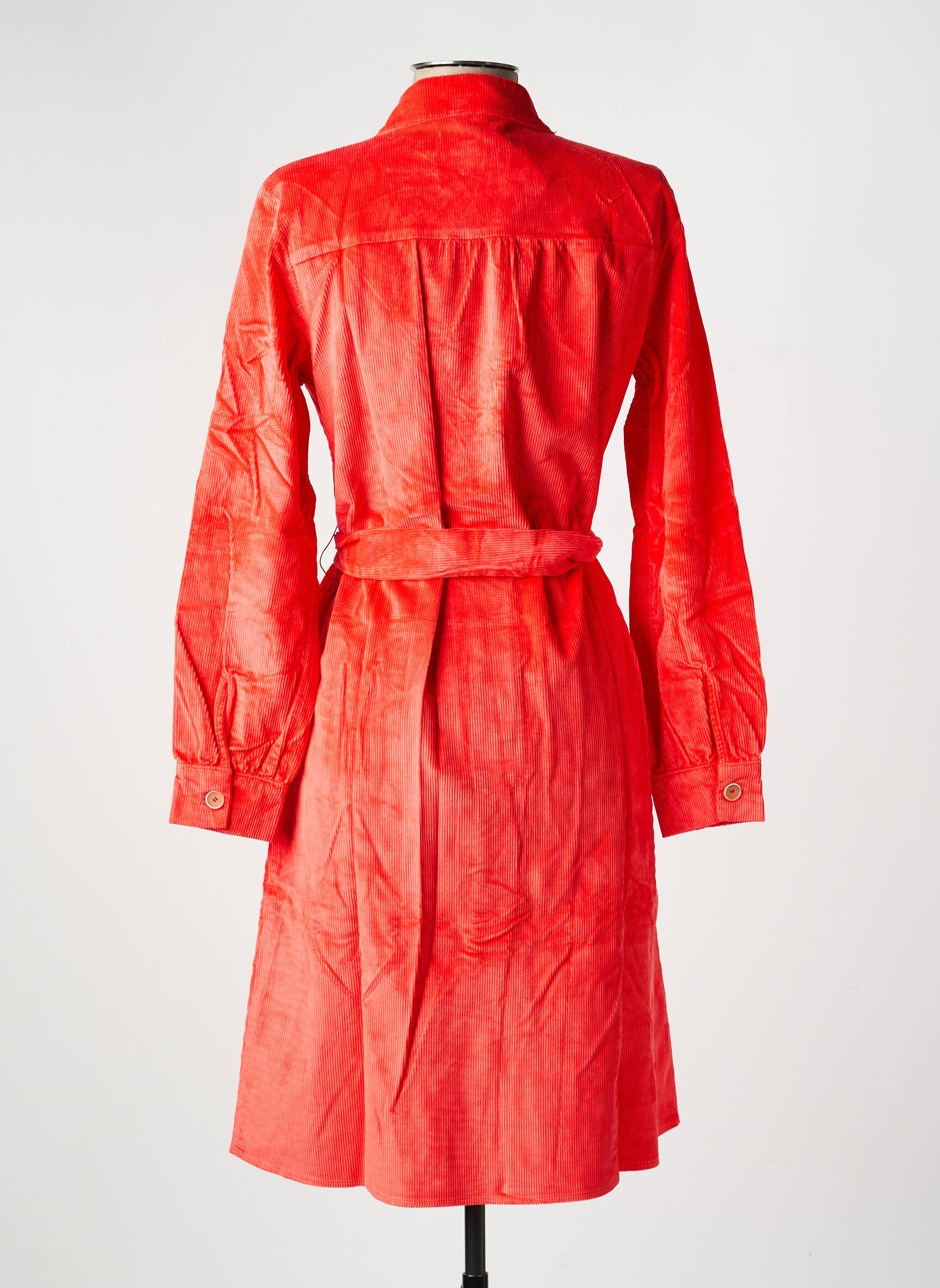 Rochie midi mâneci lungi mâneci lungi portocalie COUTURIST femeie