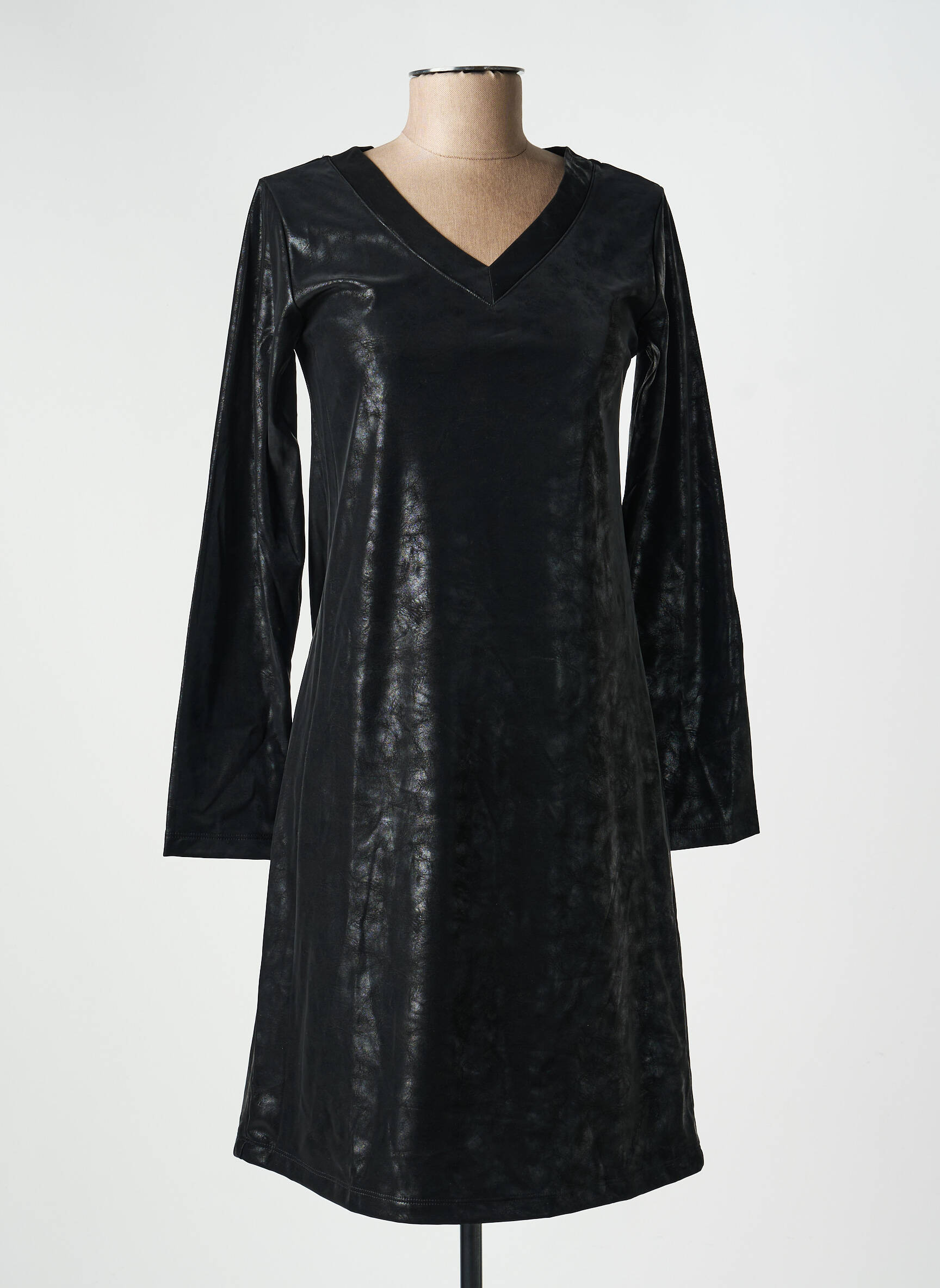 Rochie midi mâneci lungi mâneci lungi negru COUTURIST femeie