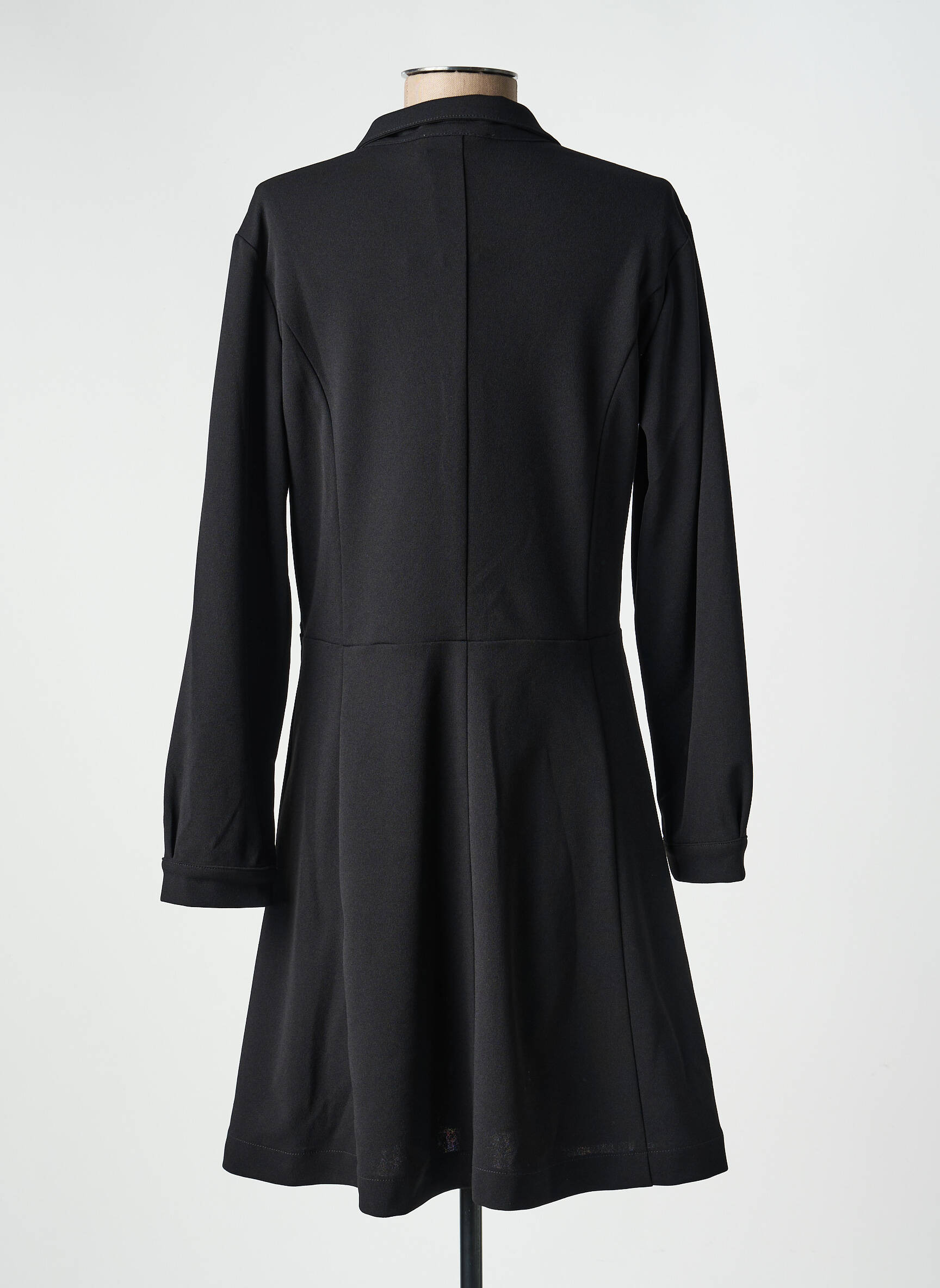 Rochie midi mâneci lungi mâneci lungi negru COUTURIST femeie