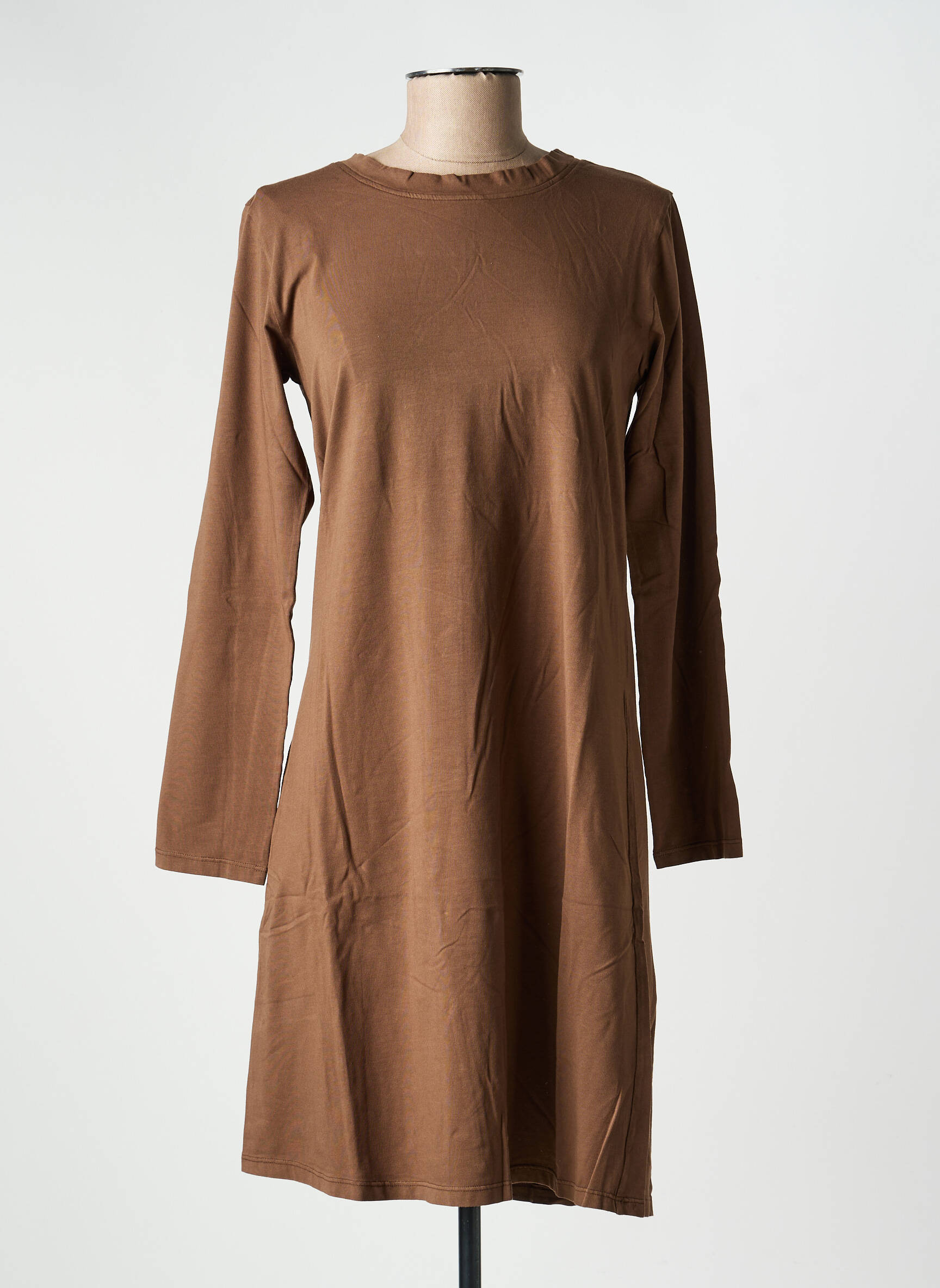 Rochie midi mâneci lungi mâneci lungi maro COUTURIST femeie
