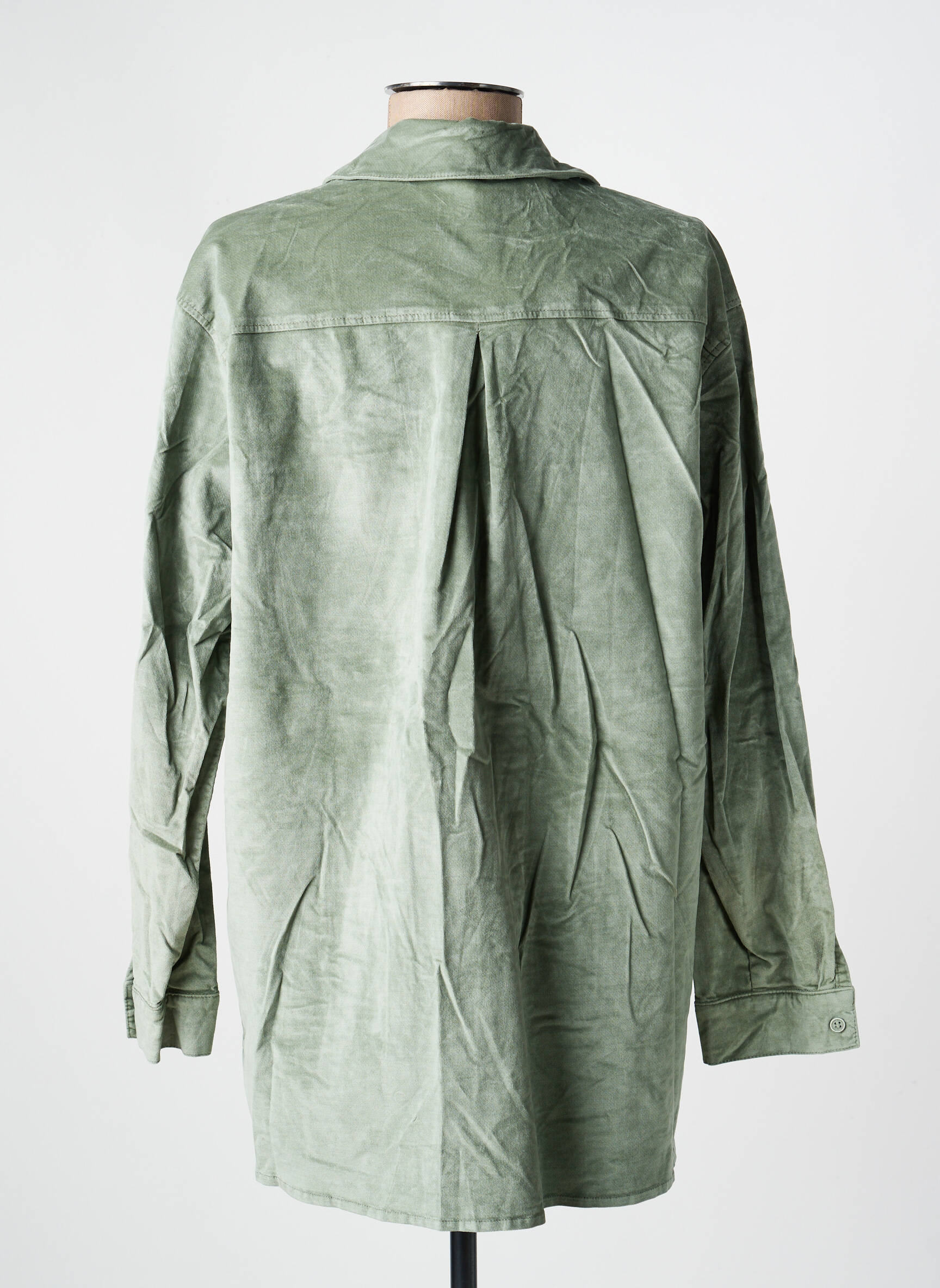 Cămașă croială dreaptă mâneci lungi verde COUTURIST femeie