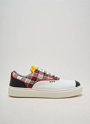 Adidași material neted vârf rotund alb ME.LAND bărbat