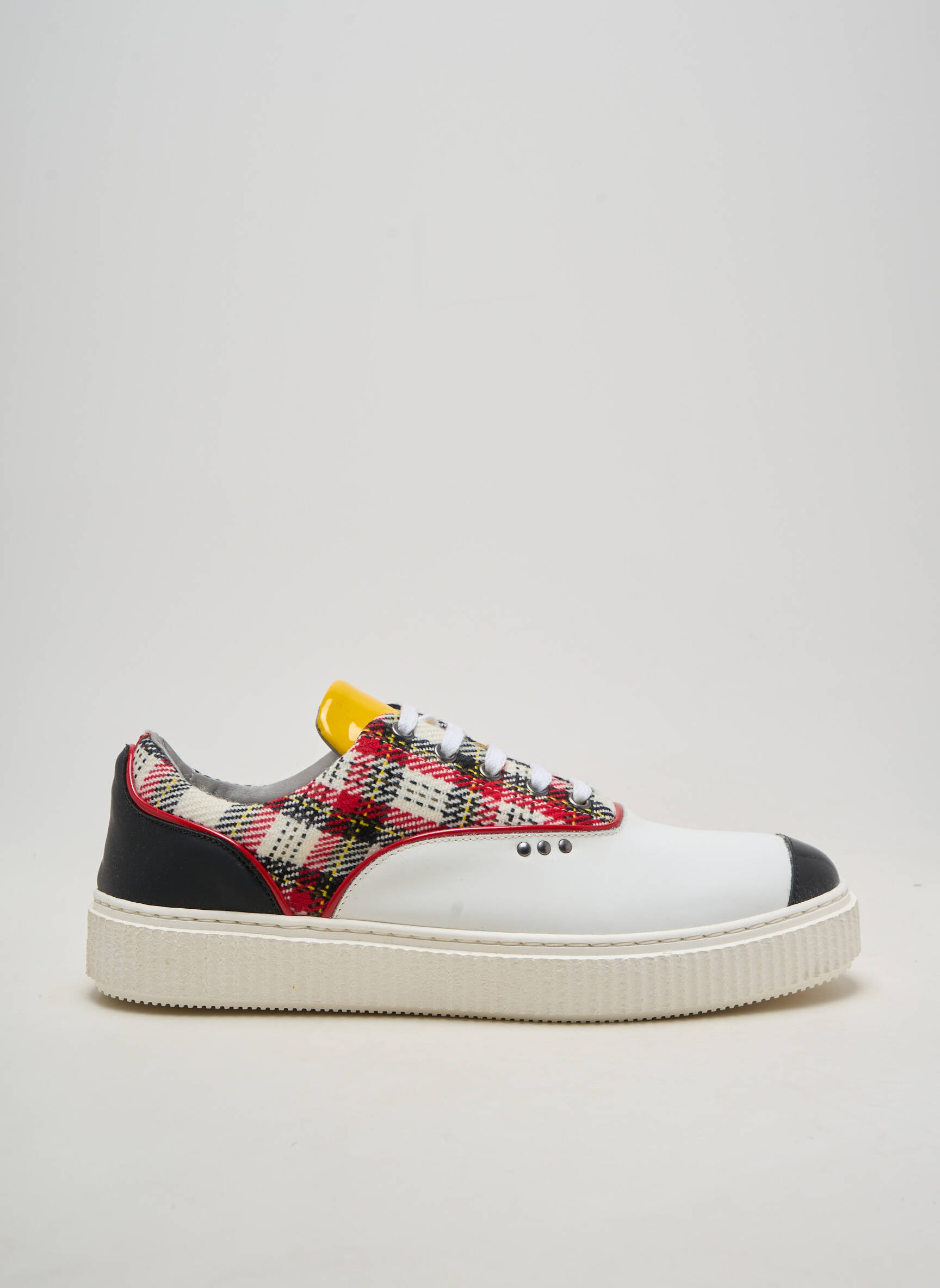 Adidași material neted vârf rotund alb ME.LAND bărbat