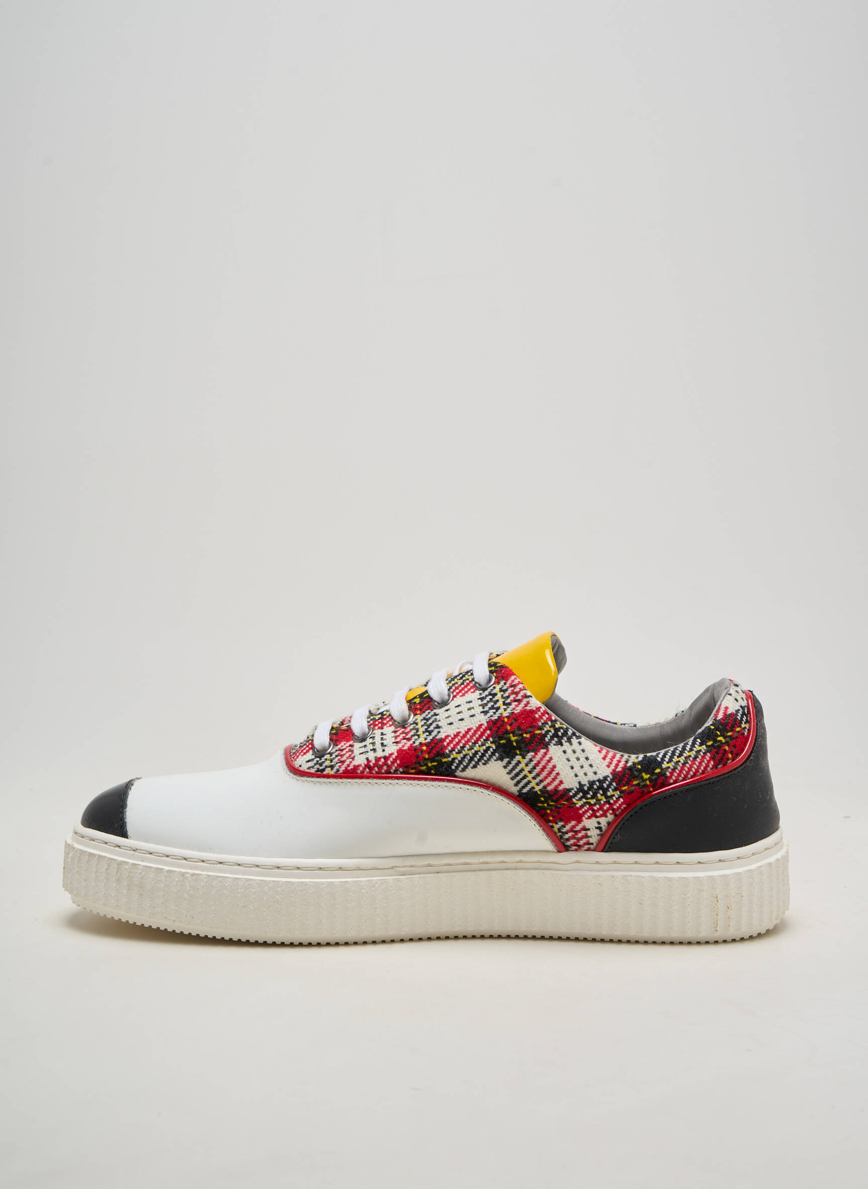 Adidași material neted vârf rotund alb ME.LAND bărbat