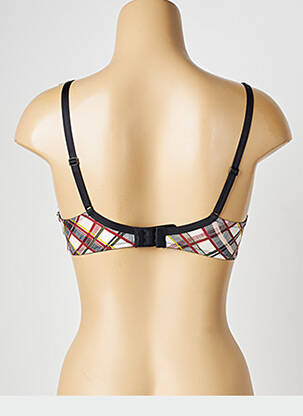Sutien efect material satinat sutien cupe întregi cu decolteu înalt negru PASSIONATA femeie